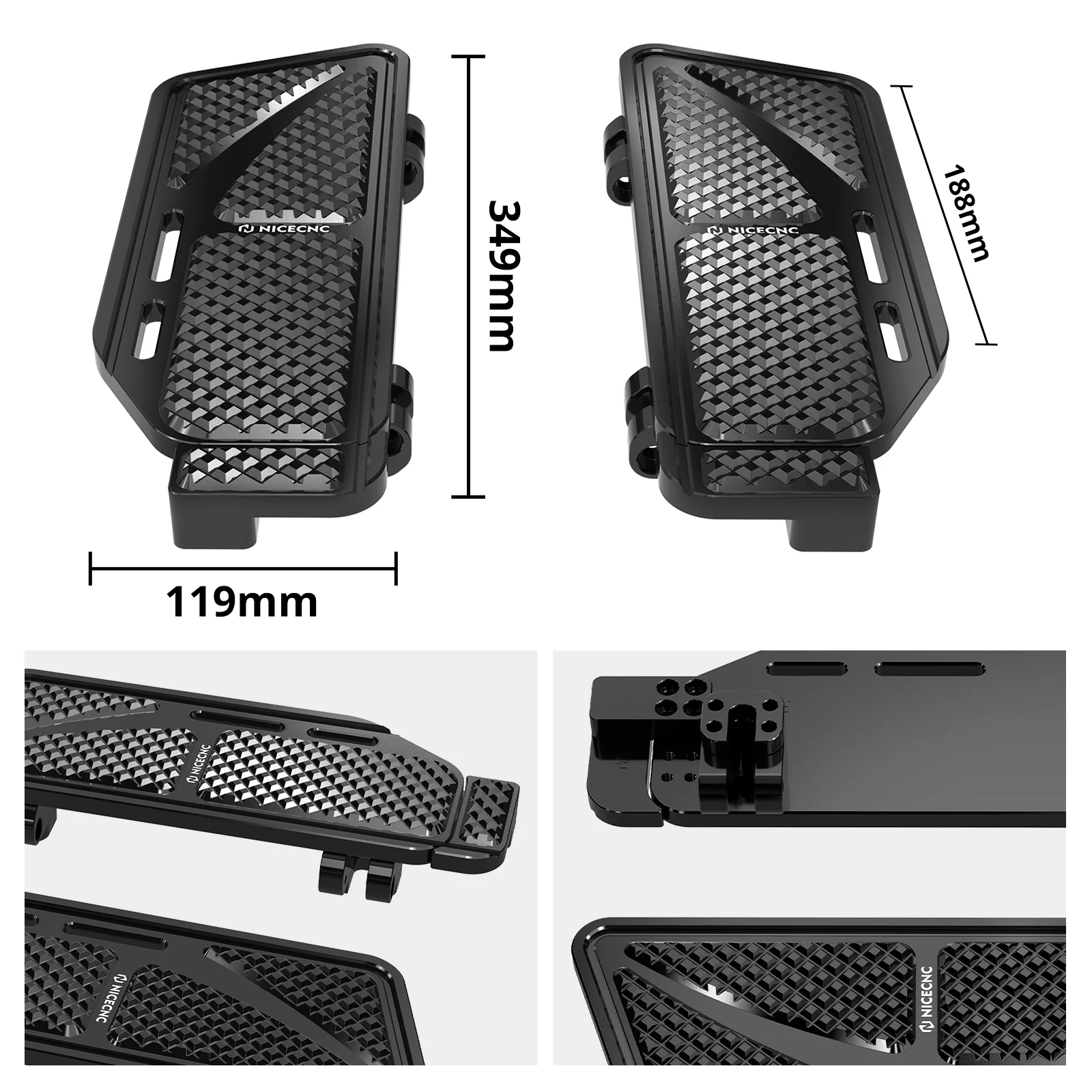 Rider Floorboards Footboards Inserts Kit For Harley Road King Electra Street Glide Ultra Limited - Image 23