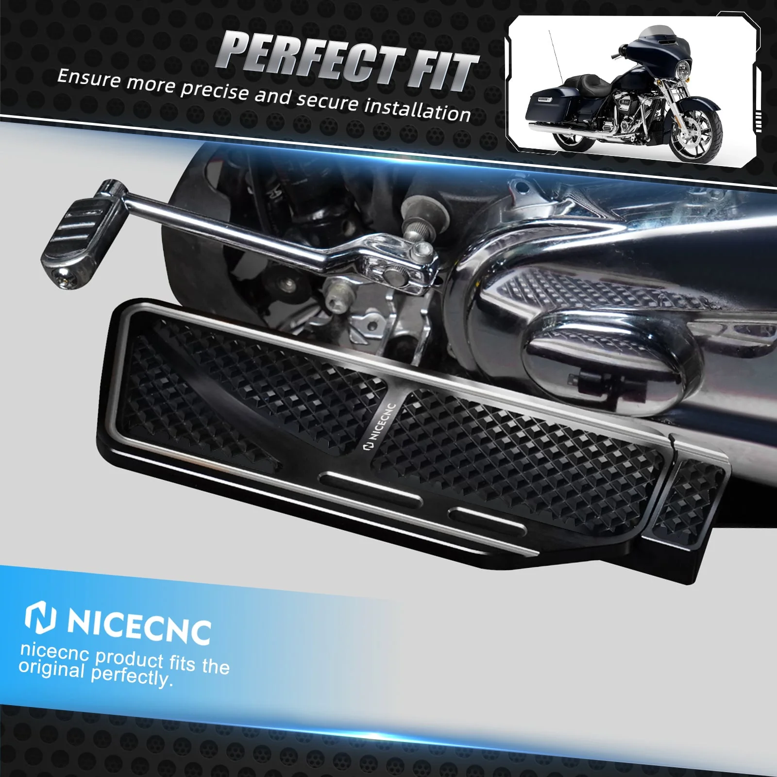 Rider Floorboards Footboards Inserts Kit For Harley Road King Electra Street Glide Ultra Limited - Image 24