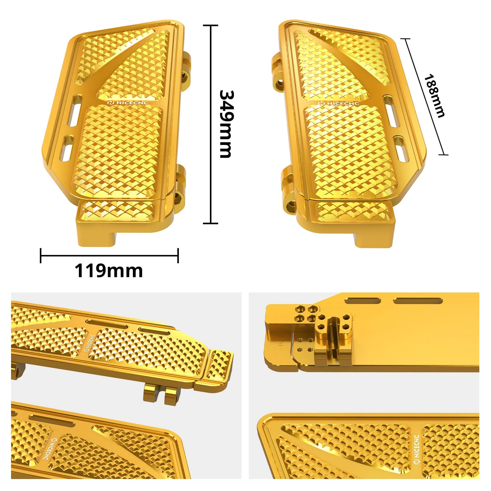 Rider Floorboards Footboards Inserts Kit For Harley Road King Electra Street Glide Ultra Limited - Image 15