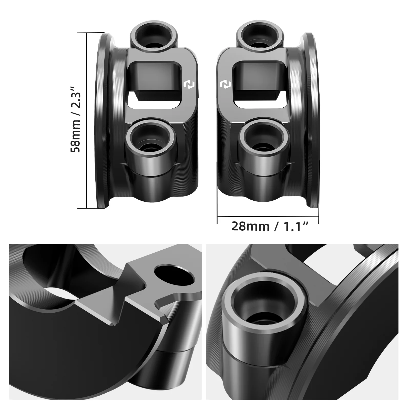 Brake Master Cylinder & Clutch Lever Perch Half Clamp Kit For Harley Road Street Glide - Image 18