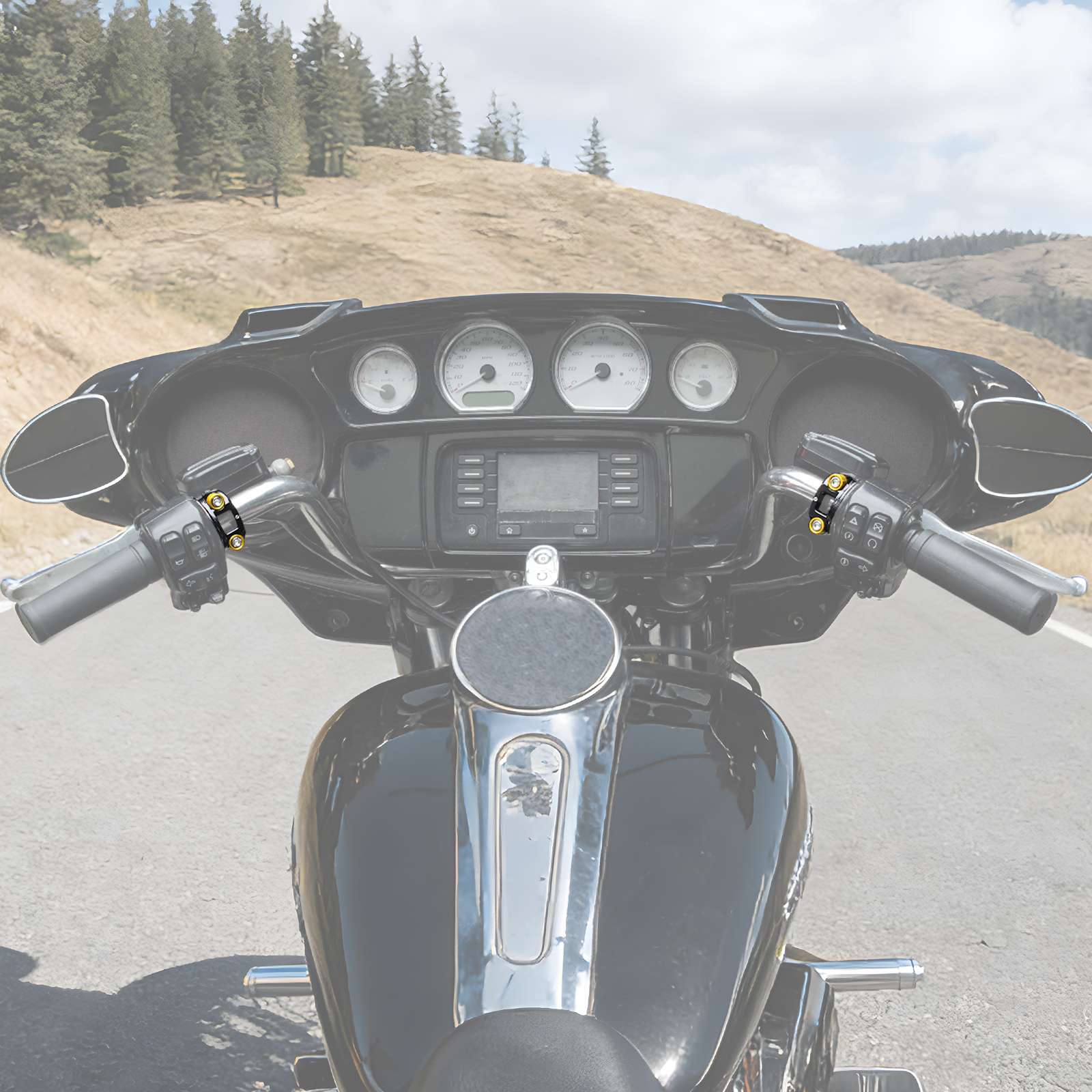 Brake Master Cylinder & Clutch Lever Perch Half Clamp Kit For Harley Road Street Glide - Image 13