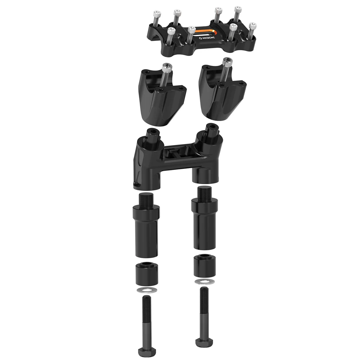 Kickback 1-1/8" Handlebar Riser Adjustable For Harley Softail Heritage Fat Boy - Image 16