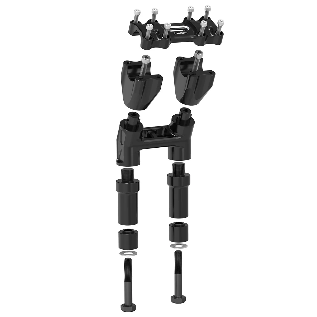 Kickback 1-1/8" Handlebar Riser Adjustable For Harley Softail Heritage Fat Boy - Image 23
