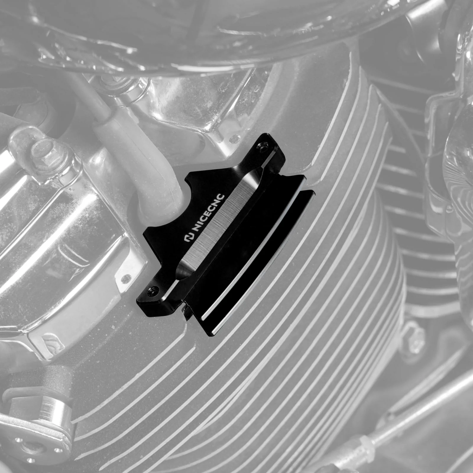 M8 Engine Finned Spark Plug Head Bolt Covers For Harley Road King Electra Street Glide - Image 4