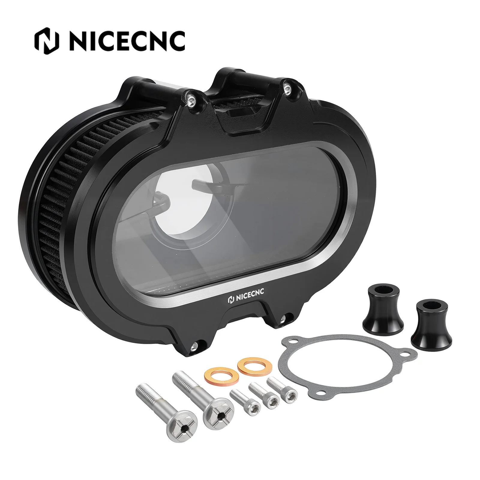 M8 Transparent Air Cleaner Intake Filter Kit For Harley Road King Electra Street Glide - Image 14