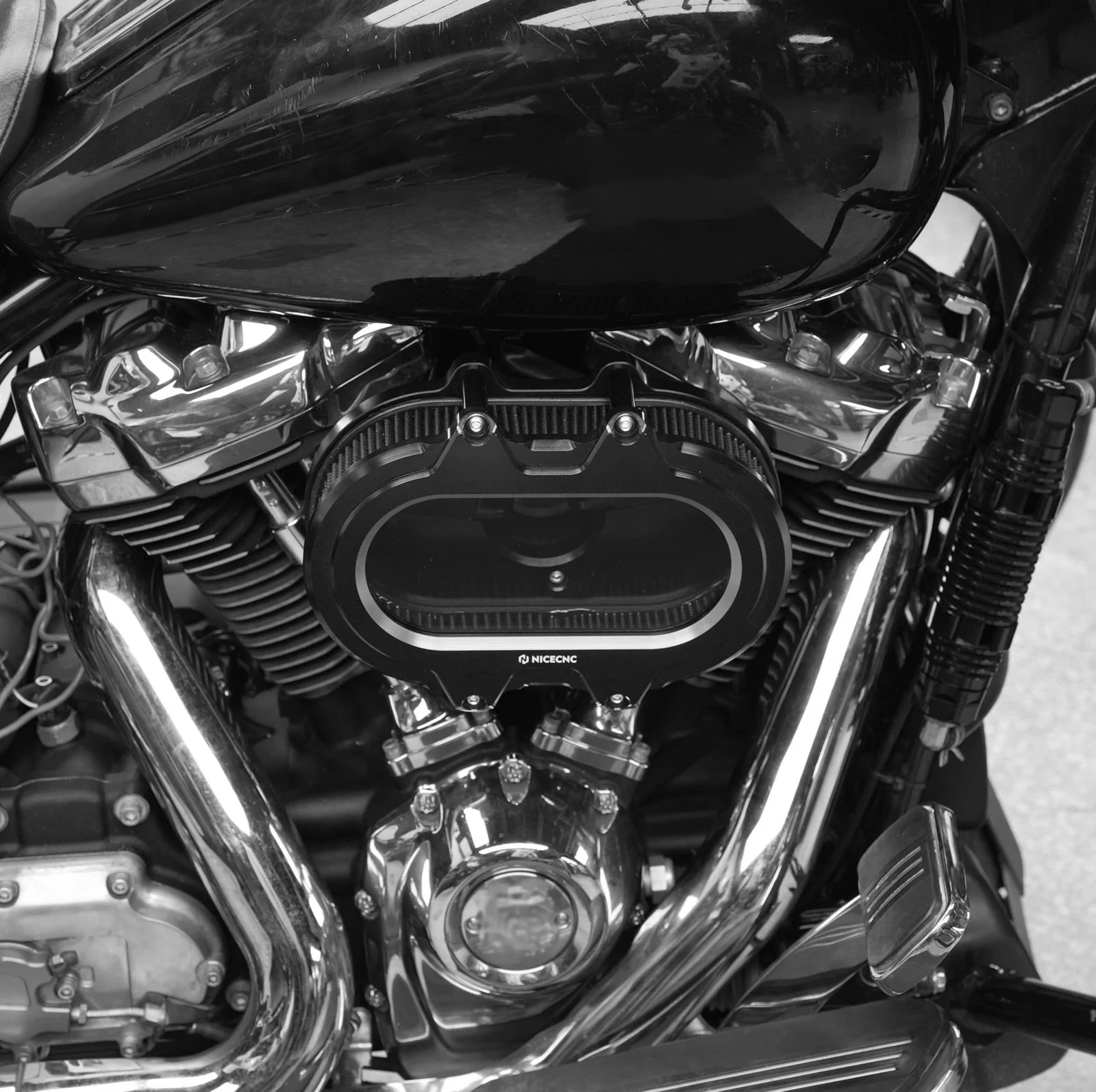 M8 Transparent Air Cleaner Intake Filter Kit For Harley Road King Electra Street Glide - Image 16