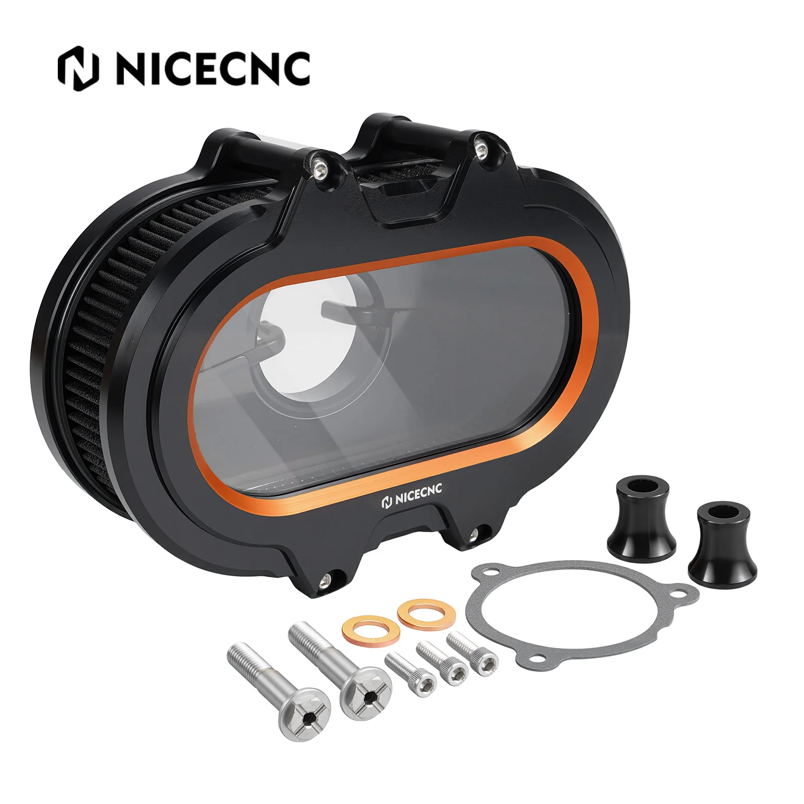 M8 Transparent Air Cleaner Intake Filter Kit For Harley Road King Electra Street Glide - Image 5