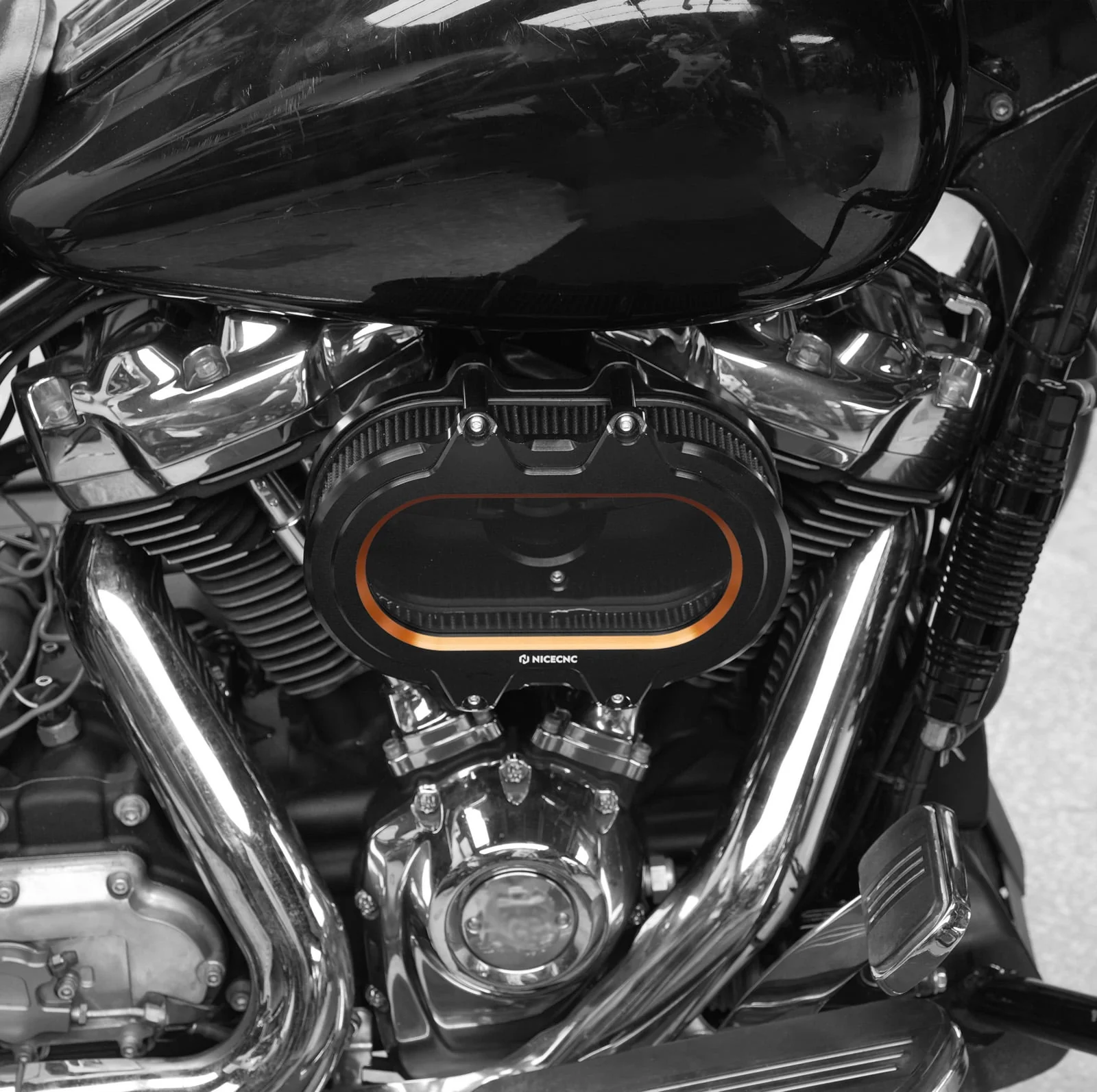 M8 Transparent Air Cleaner Intake Filter Kit For Harley Road King Electra Street Glide - Image 7