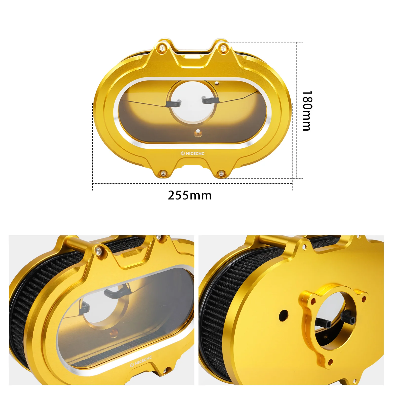M8 Transparent Air Cleaner Intake Filter Kit For Harley Road King Electra Street Glide - Image 24