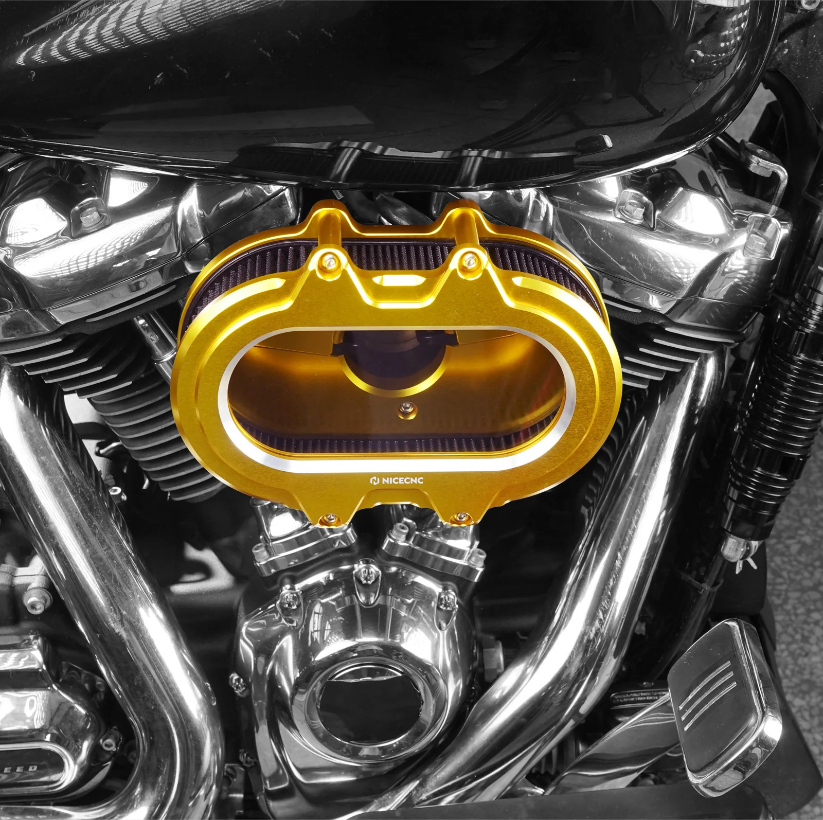 M8 Transparent Air Cleaner Intake Filter Kit For Harley Road King Electra Street Glide - Image 25