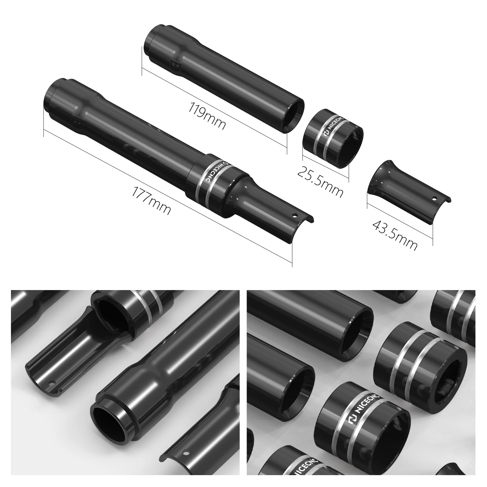 Tappet Housings Pushrod Tube Covers For Harley Road King Electra Street Glide - Image 19