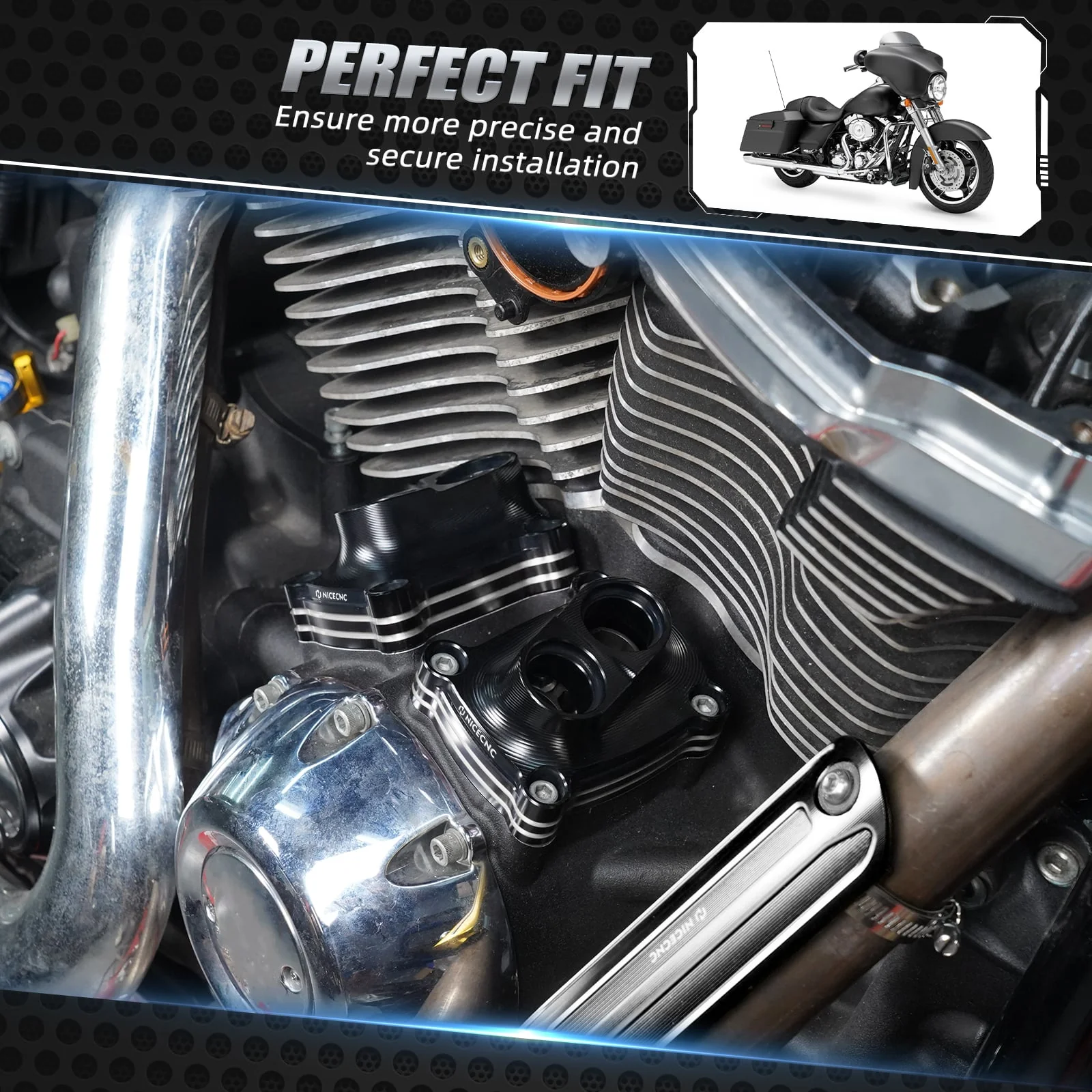Tappet Housings Pushrod Tube Covers For Harley Road King Electra Street Glide - Image 28