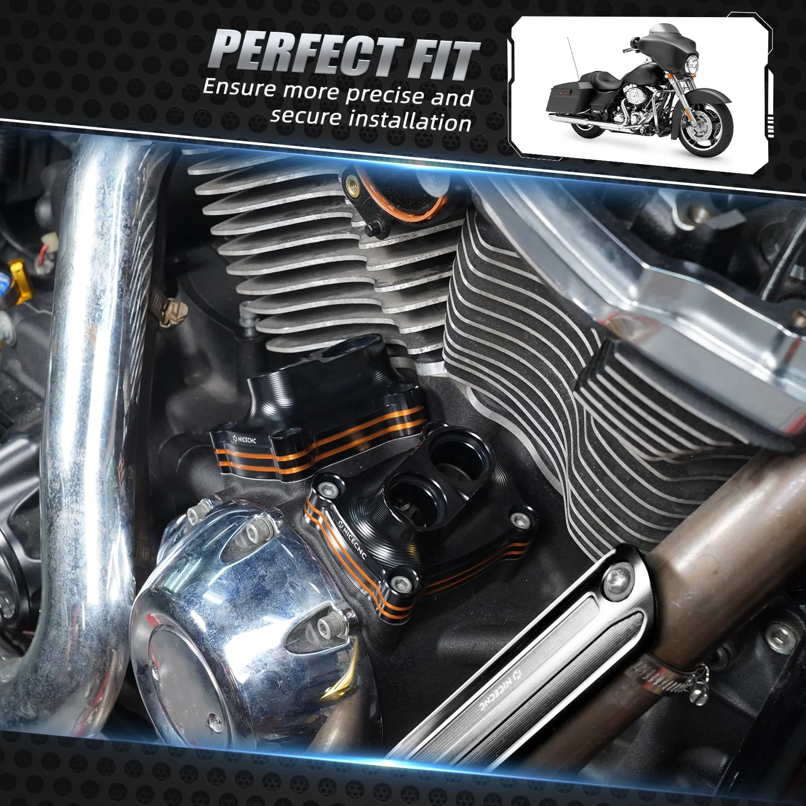 Tappet Housings Pushrod Tube Covers For Harley Road King Electra Street Glide - Image 24