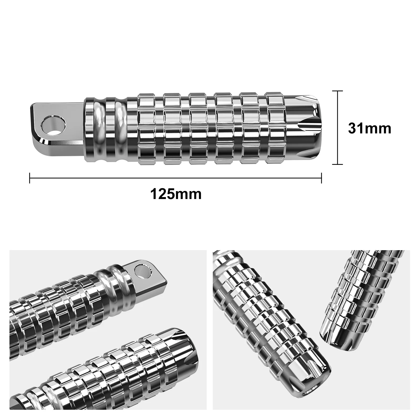 Chrome Rear Passenger Foot Pegs For Harley Sportster 1200 72 48 XL Iron 883 - Image 4