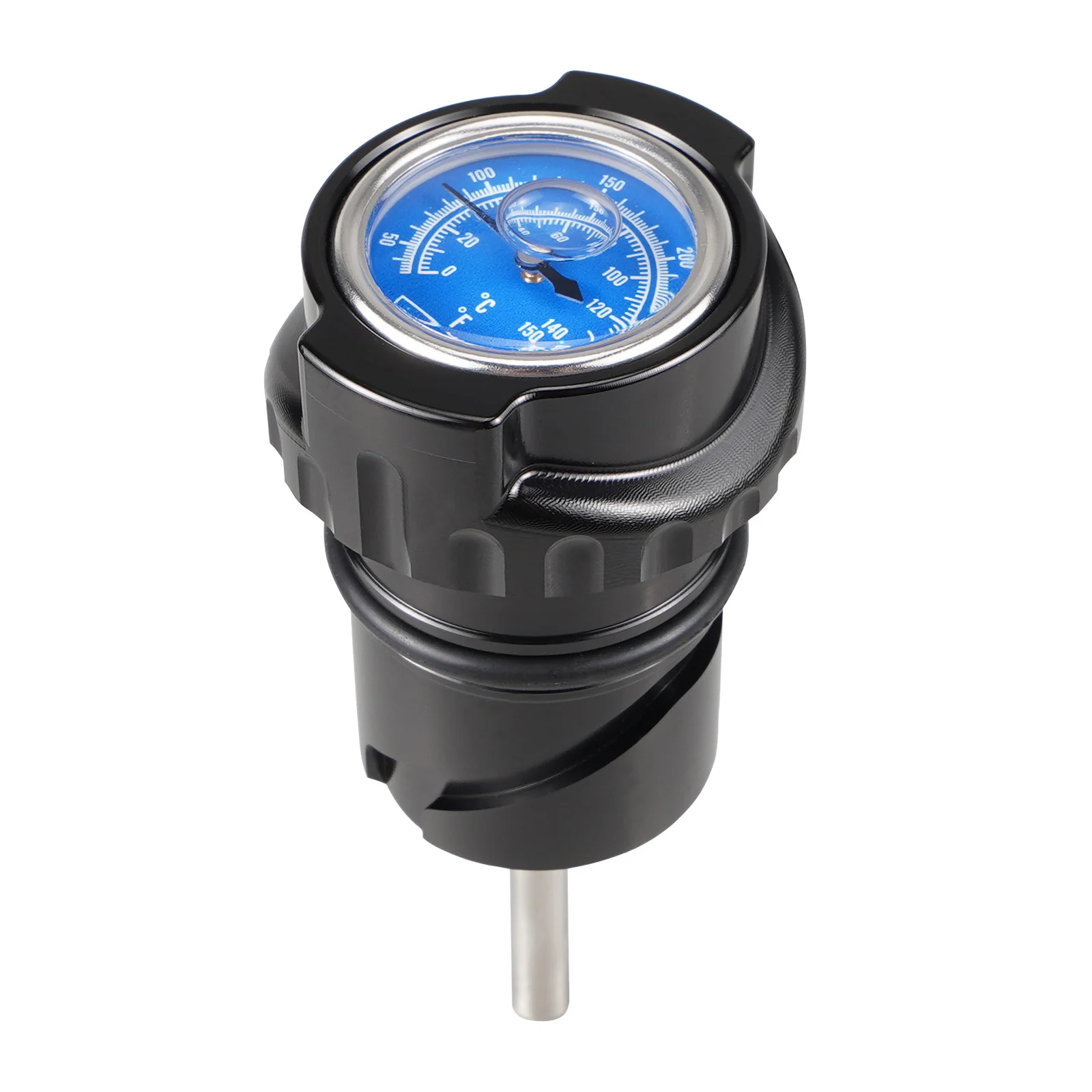 Oil Dipstick Filler Plug w/Thermometer Gauge For Harley Sportster 1200 48 72 XL Iron 883 - Image 4
