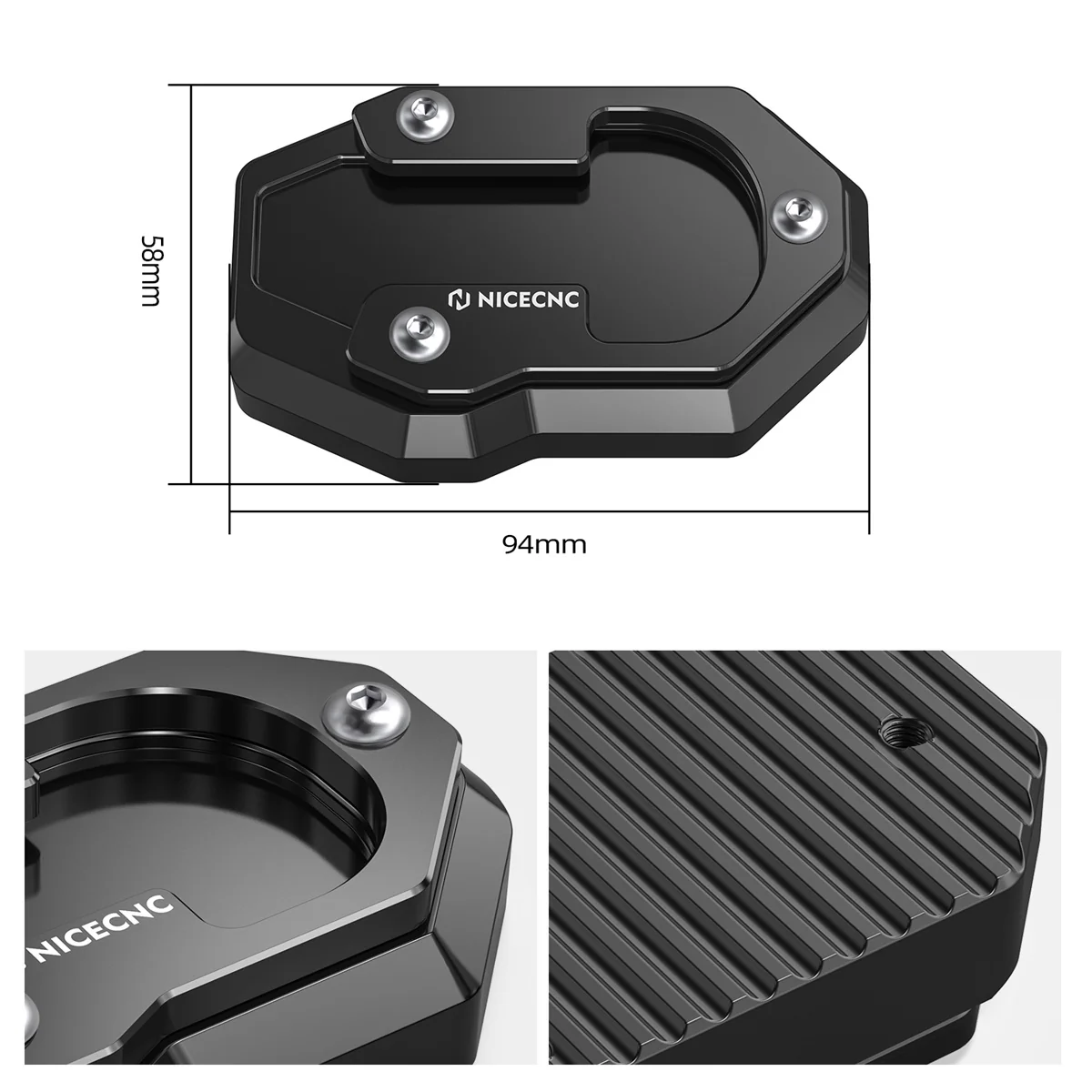 Enlarger Riser Pad Kickstand Side Stand Extender For Harley Sportster S 1250 - Image 3