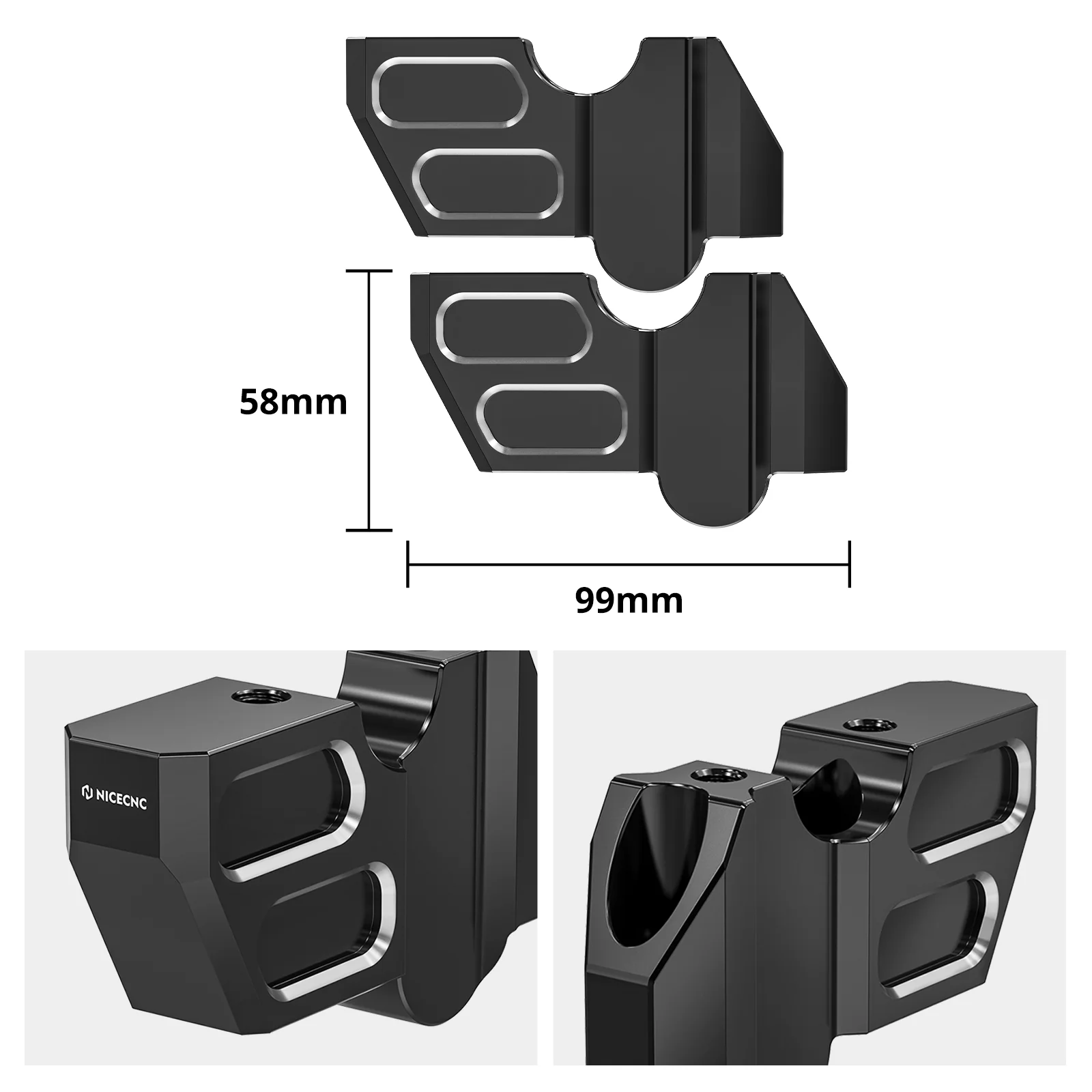Handlebar Kickback Risers & Phone Holder Bracket Mount Kit For Harley Sportster S 1250 - Image 8