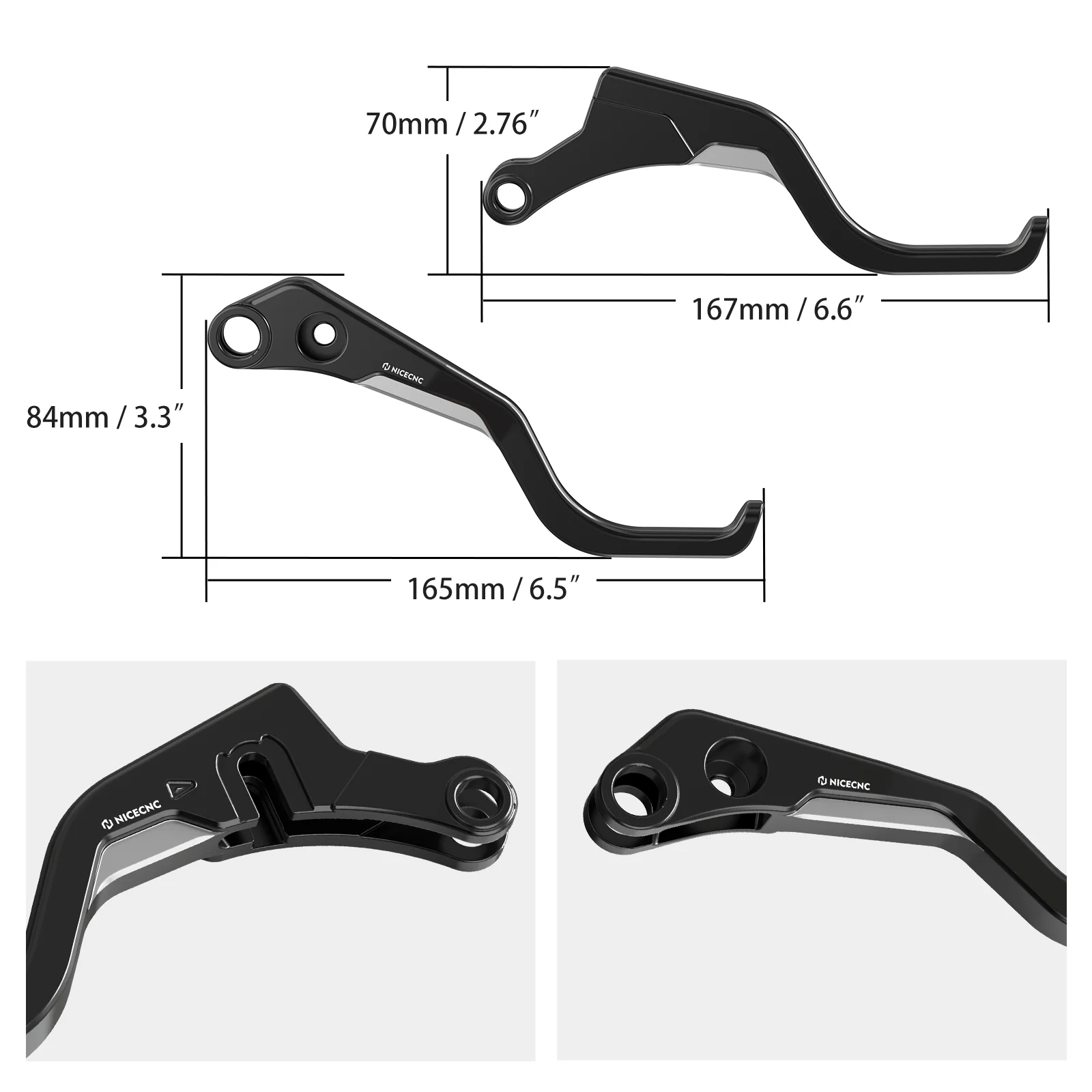 Shorty Brake Clutch Lever + Handlebar Grips For Harley Sportster S 1250 Nightster - Image 17