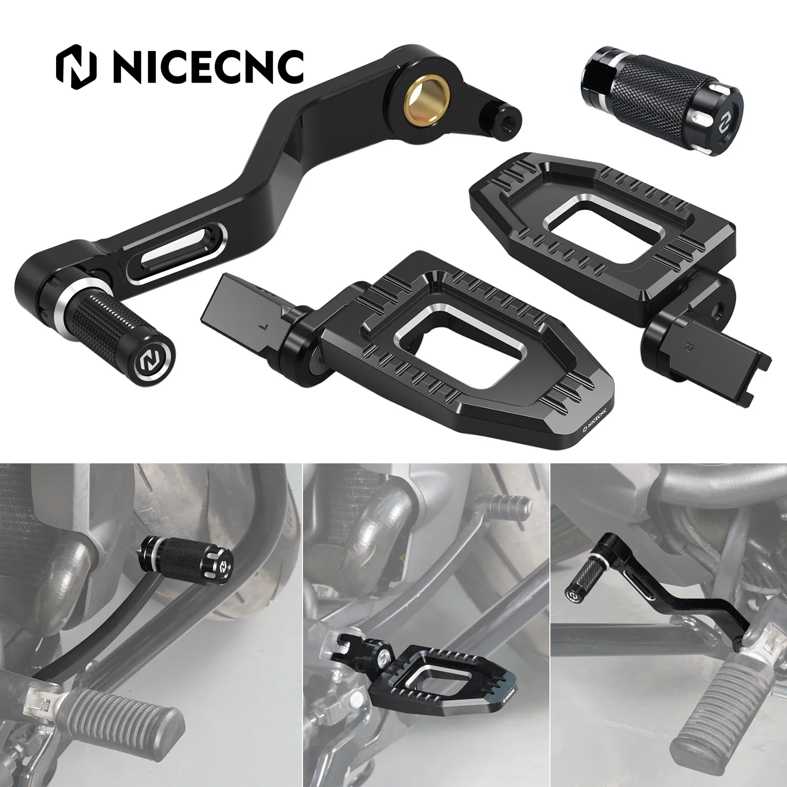 Rider Foot Pegs + Gear Stick Shift Lever + Rear Brake Pedal For Harley Sportster S - Image 21