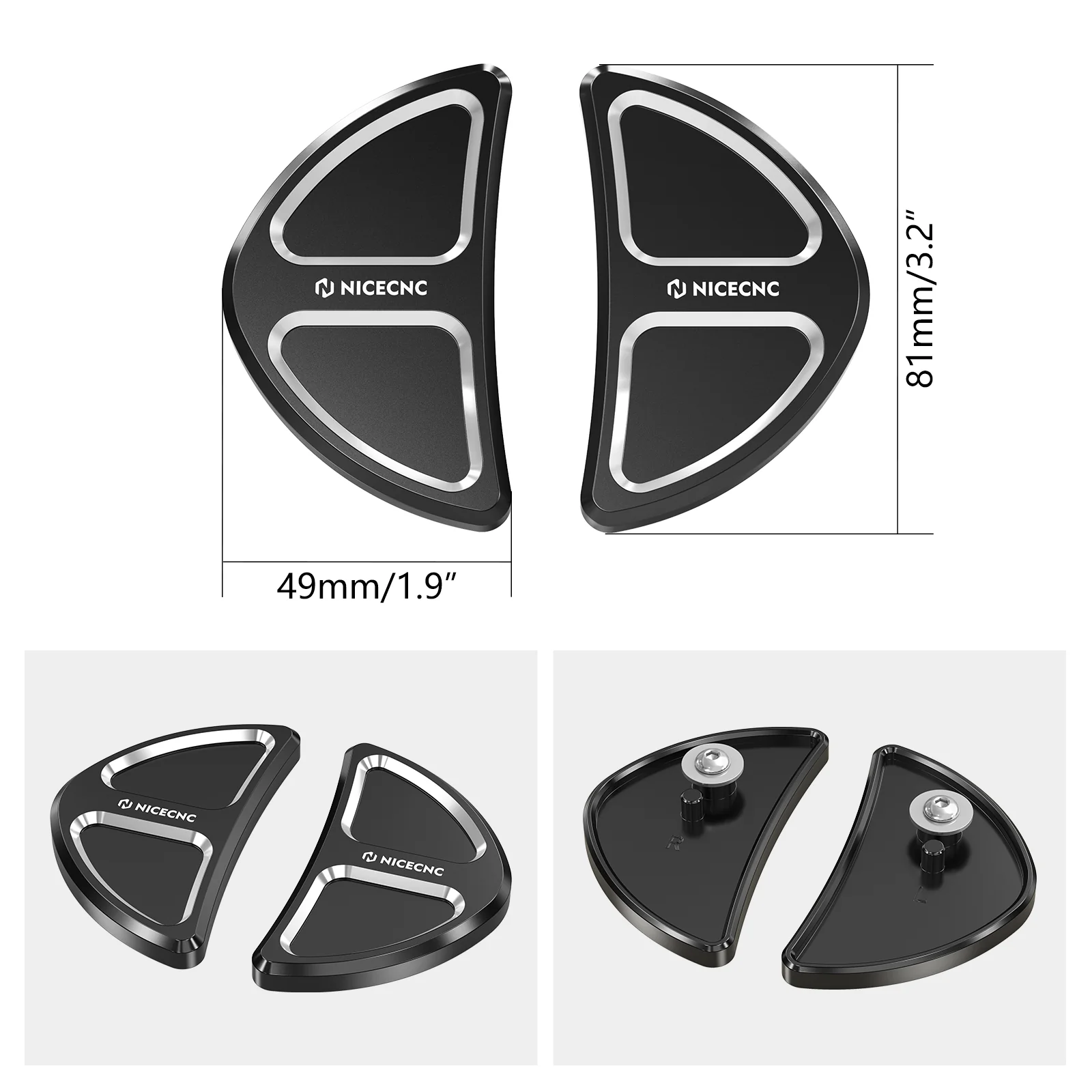 Batwing Fairing Rearview Mirror Hole Inserts Plugs Covers For Harley Street Glide FLHX FLHXS - Image 20