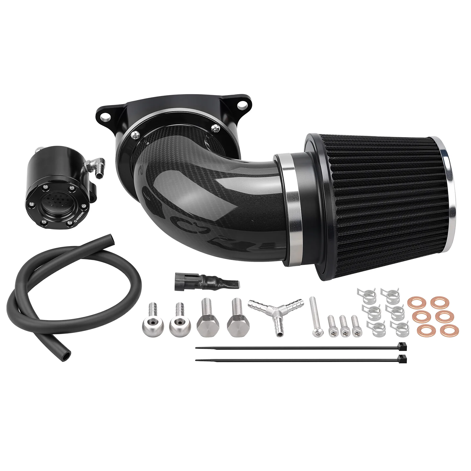 High-Flow Air Cleaner w/External Breather Kit For Harley Twin Cam Engine 2001-2016 - Image 12