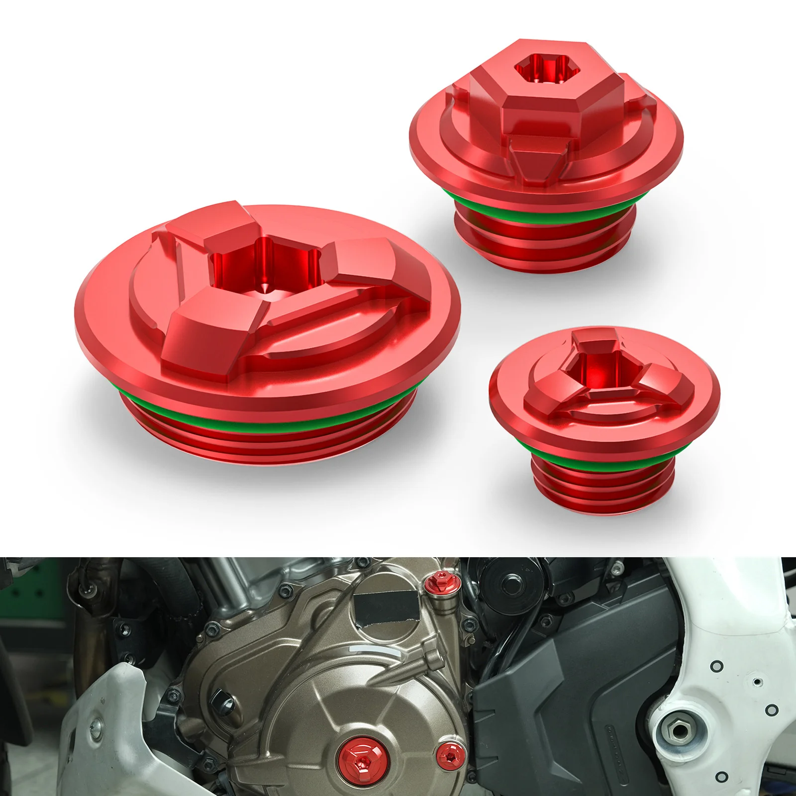 Engine Timing Crankshaft Plug Oil Filler Cap Kit For Honda Africa Twin CRF 1000L 1100L