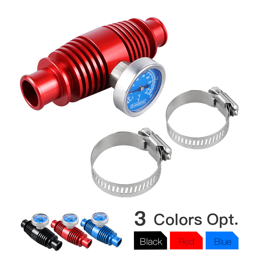 ATV Radiator Inline Cooler w/Temperature Gauge For Honda TRX 450R / 250R / 700XX