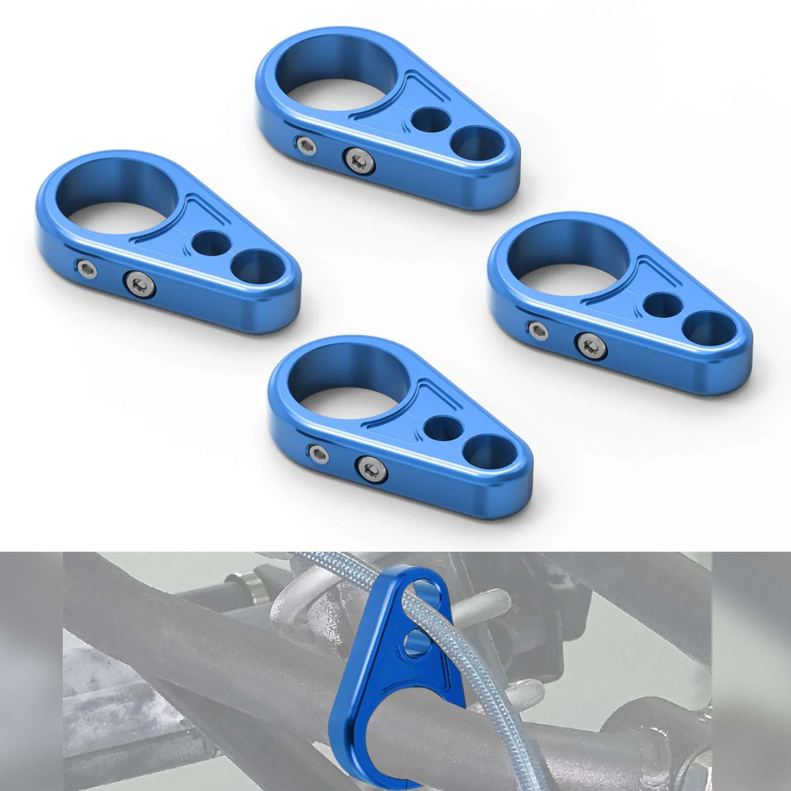 4PCS ATV A-Arm Brake Line Cable Clamps For Honda TRX 450R 250X 90X 400X - Image 18