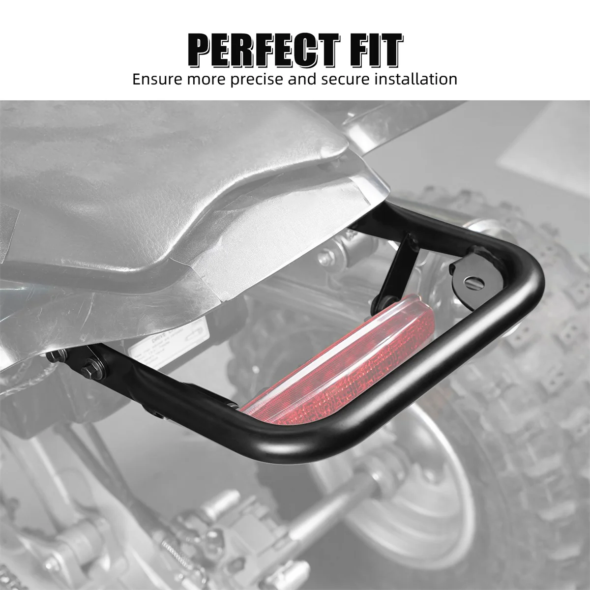 ATV Rear Grab Bar Bumper Bracket Luggage Carrier Rack For Honda TRX450 R / ER - Image 3