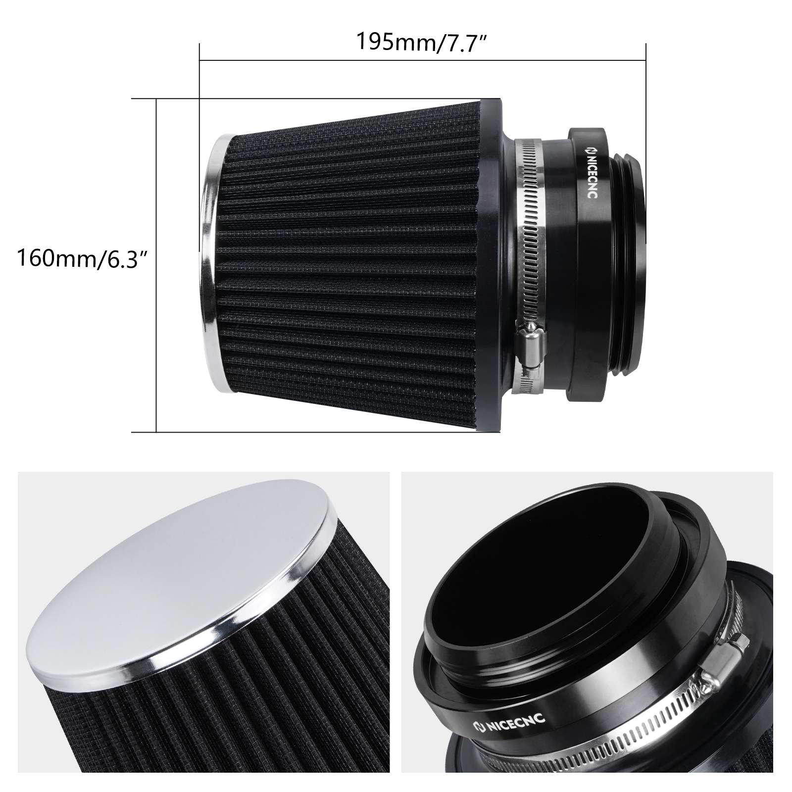 High-Flow Air Filter Intake Cleaner Airbox Lid Cover Kit For Honda TRX450 R / ER - Image 19