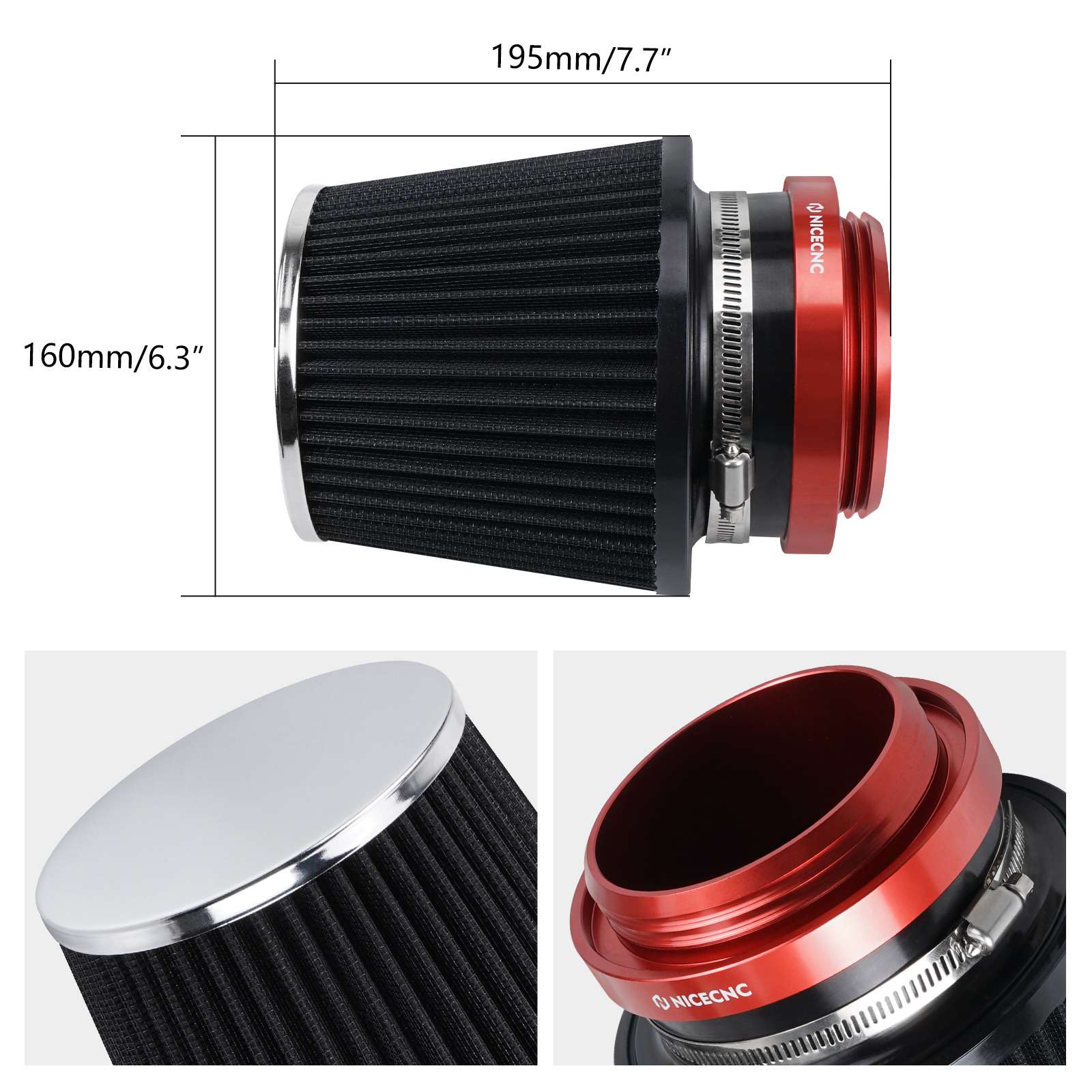 High-Flow Air Filter Intake Cleaner Airbox Lid Cover Kit For Honda TRX450 R / ER - Image 7