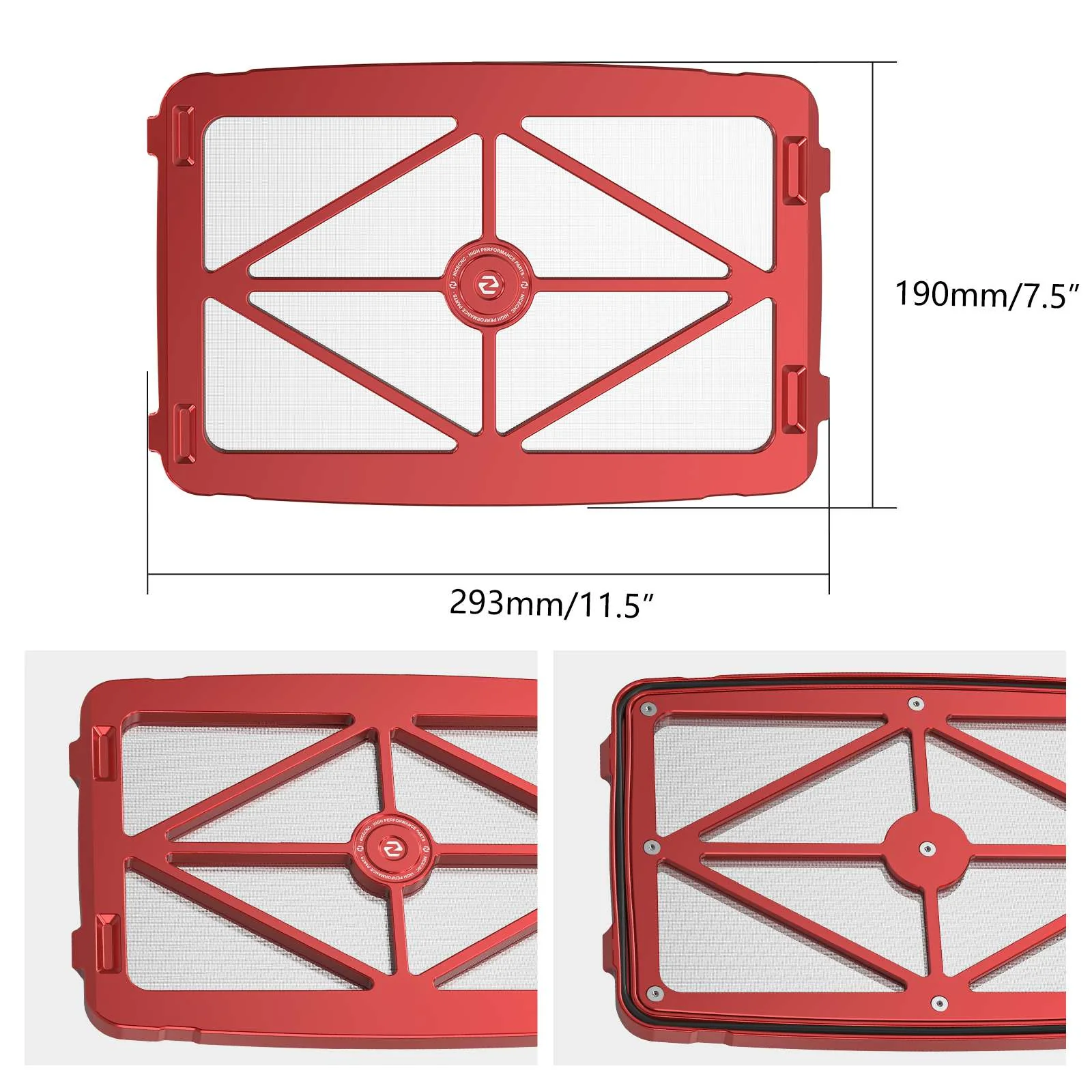 High-Flow Air Filter Intake Cleaner Airbox Lid Cover Kit For Honda TRX450 R / ER - Image 9