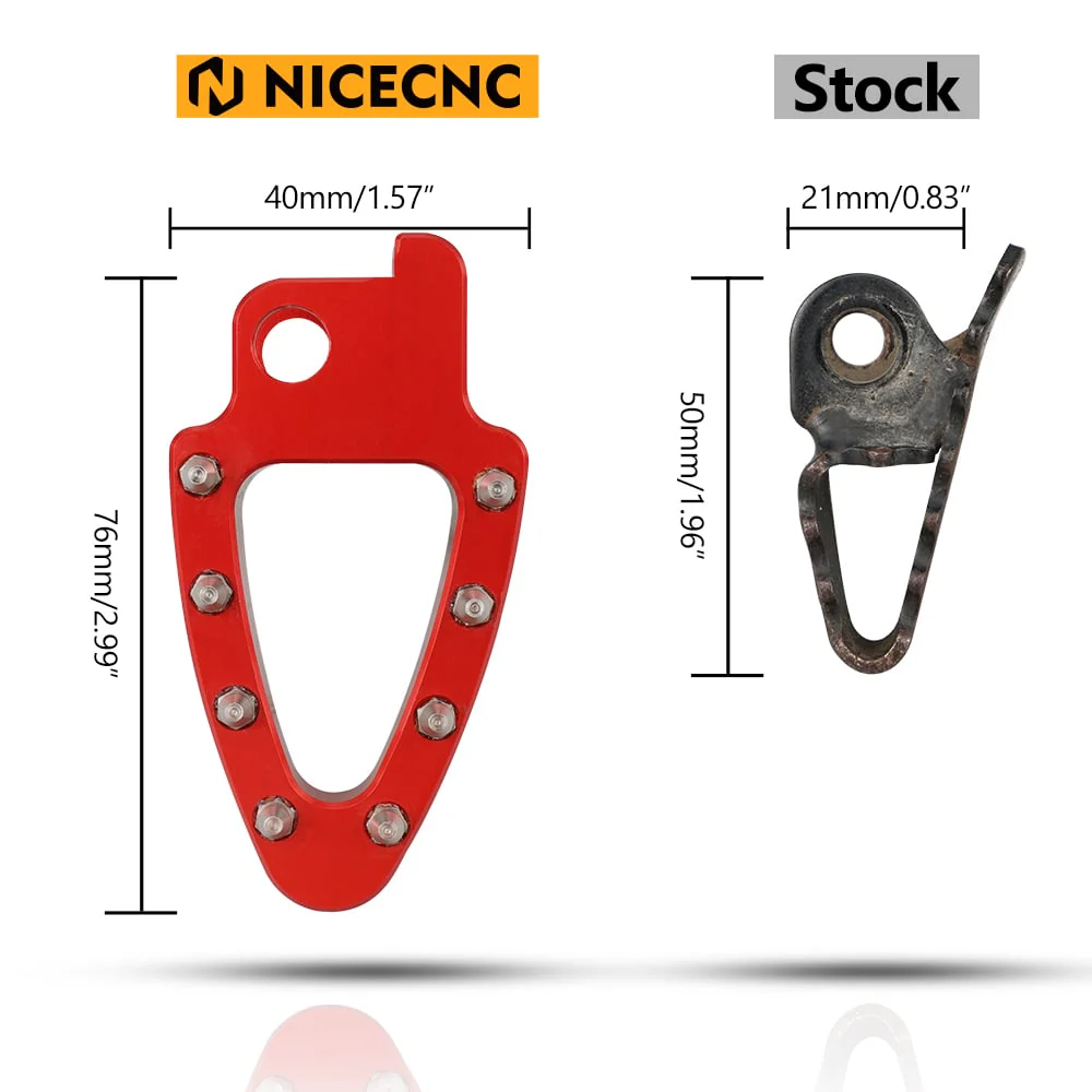 Red Brake Lever Pedal Enlarge Plate Tip For Honda XR650L 1993-2024 - Image 9
