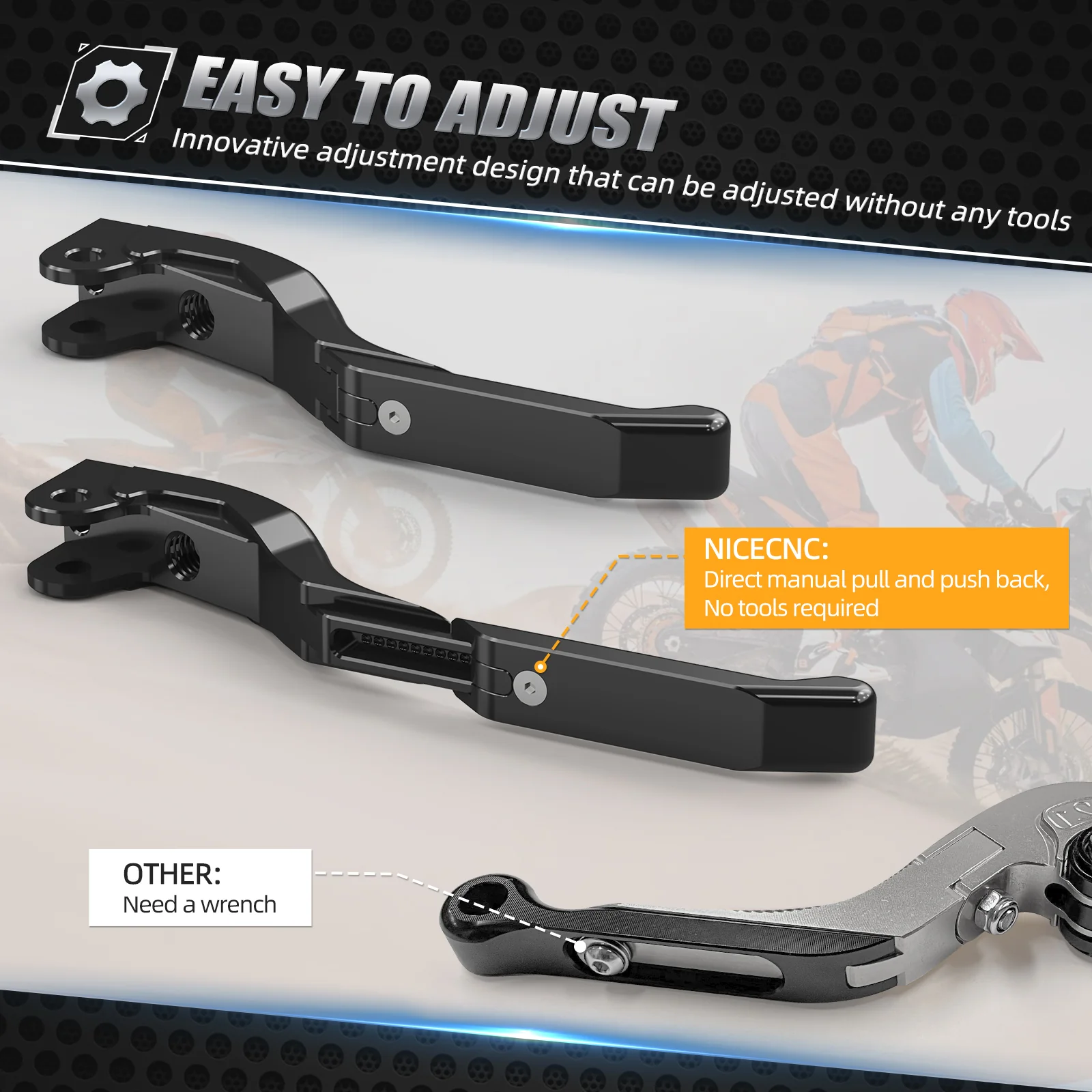 Two-Finger Short Clutch Lever Adjustable For KTM 790 890 Adventure R - Image 7