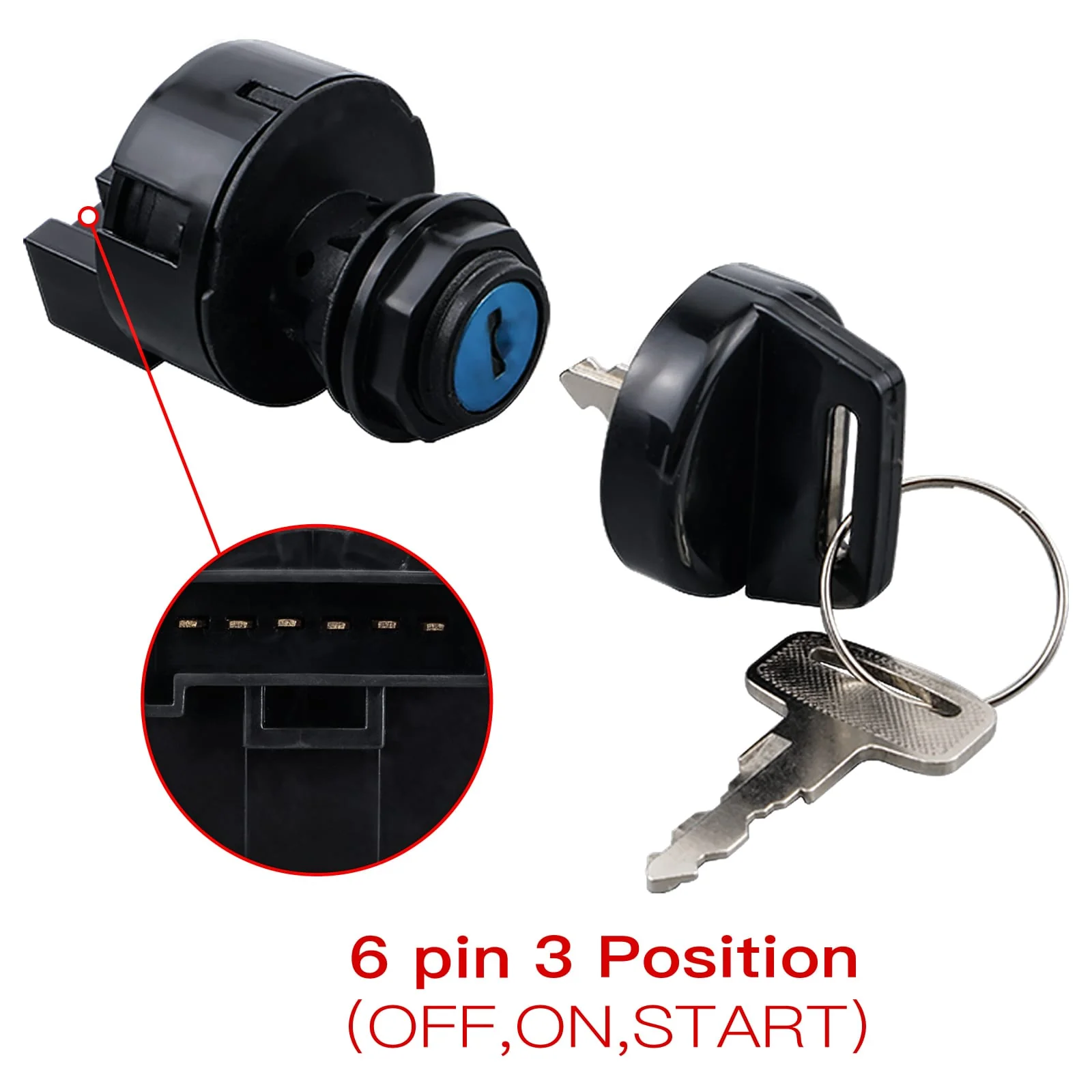 ABS 6 Pin Ignition Switch For Polaris  RZR XP 4 1000 / Ranger 570 / General 1000 - Image 3