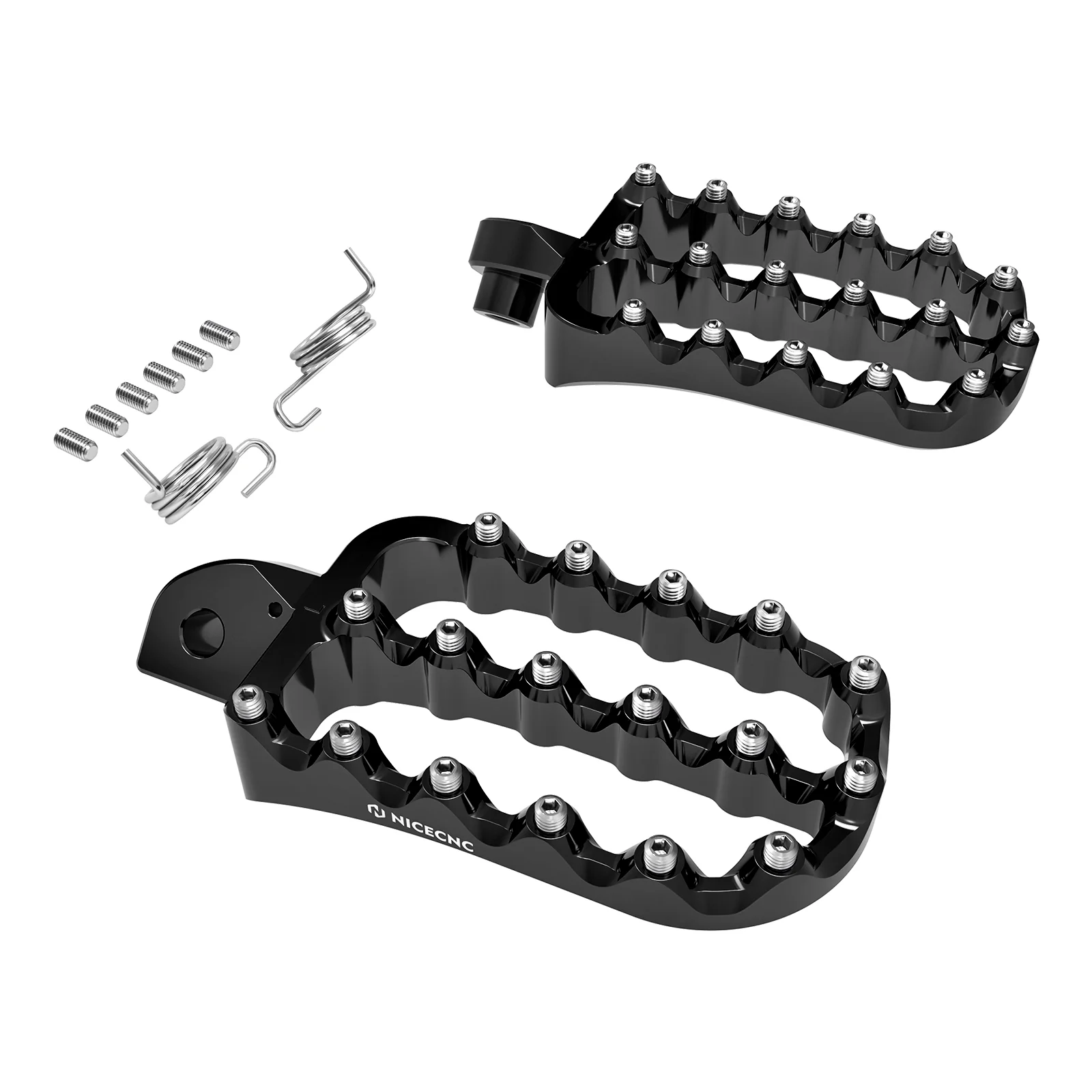 Enlargerd Wide Footpegs Pedals + Lowered Brackets For Kawasaki KLR650 1987-2018 - Image 11