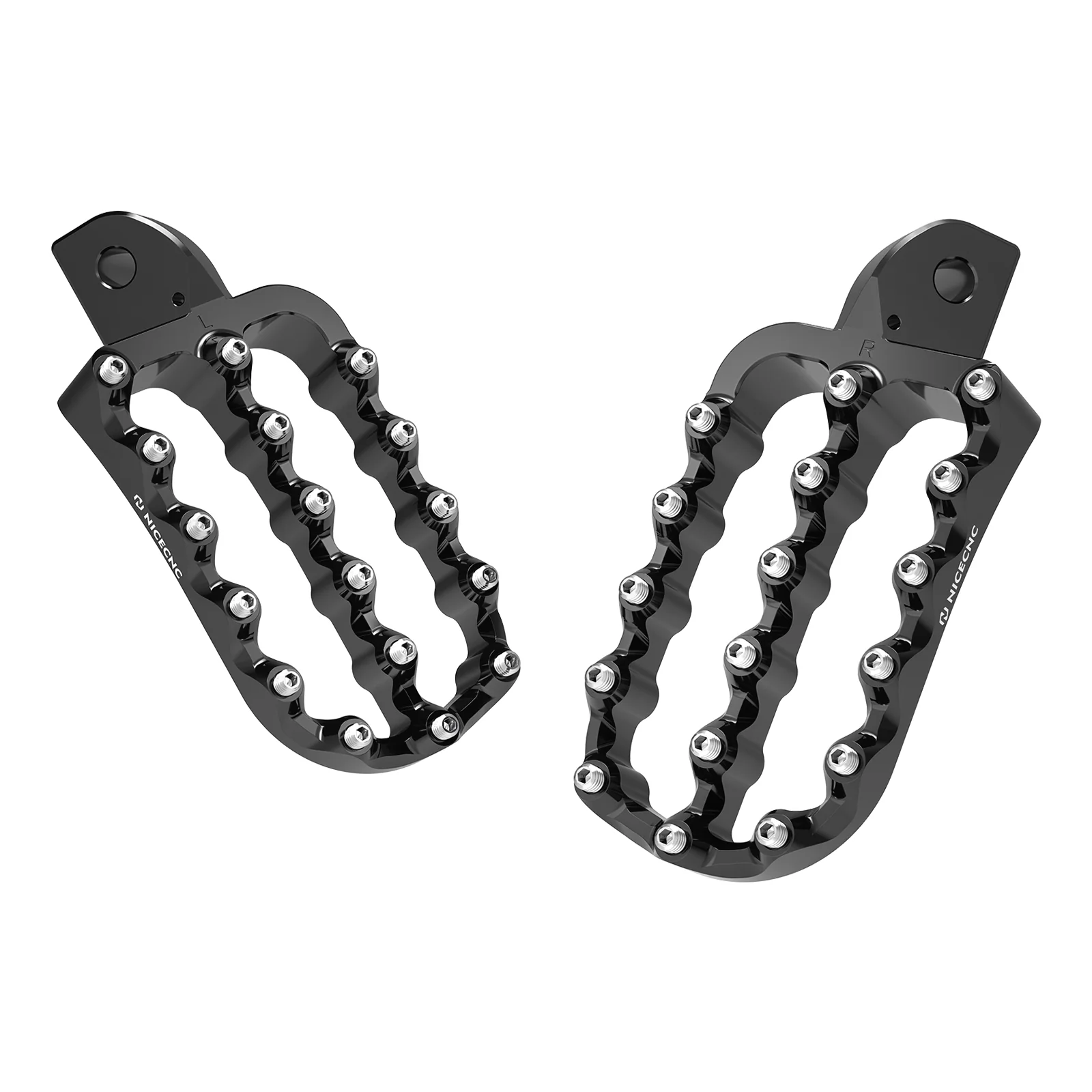 Enlargerd Wide Footpegs Pedals + Lowered Brackets For Kawasaki KLR650 1987-2018 - Image 13
