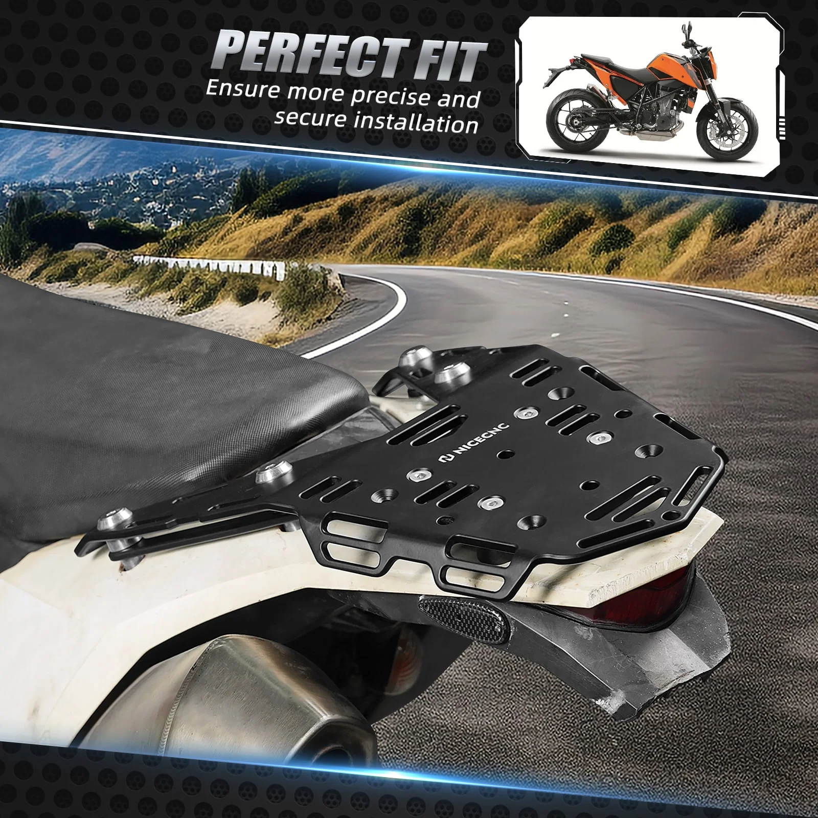 Rear Luggage Rack Cargo Plate Carrier Kit For KTM 690 Enduro R 2008-2018 - Image 3