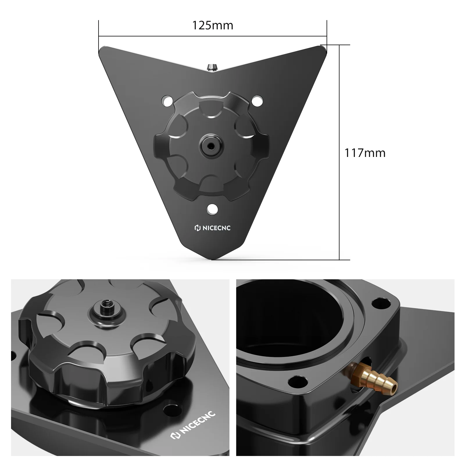 High Fuel Gas Tank Filler Neck Cap Cover Kit For KTM 690 Enduro SMC R 2008-2018 - Image 3