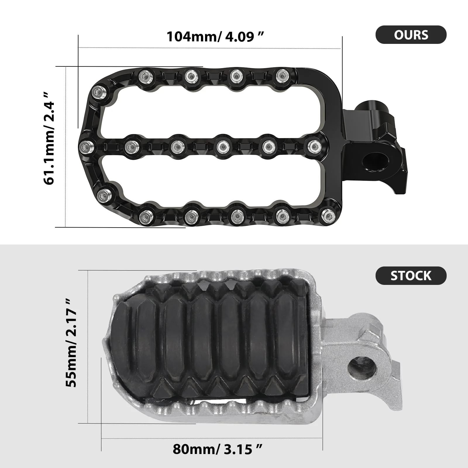 Lengthened Enlarged Foot Pegs 6061 Aluminum For YAMAHA TENERE 700 XTZ 700 19-25 - Image 4