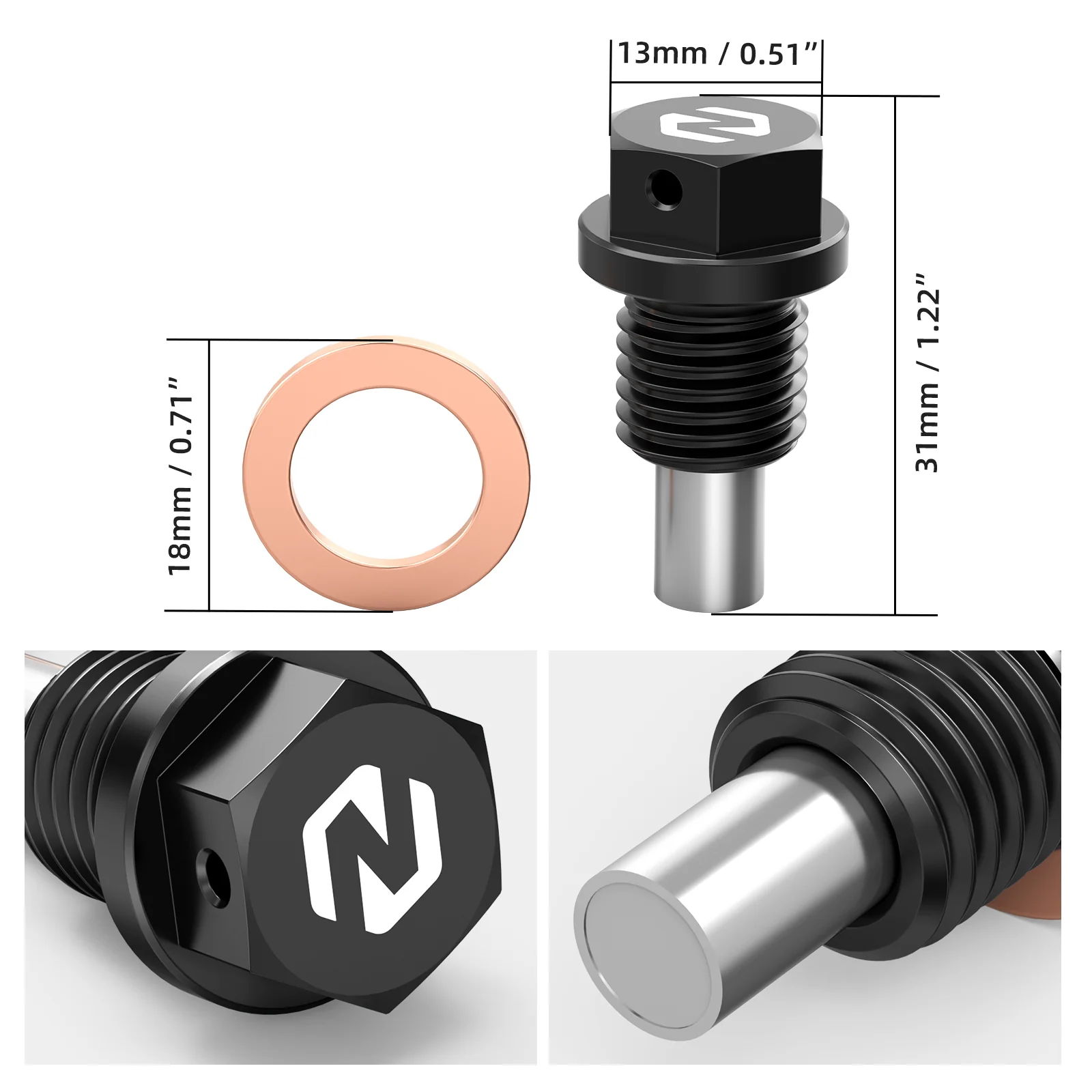 Magnetic Oil Drain Plug For KTM 125-530 XC SX XCF SXF EXC XCW 690 Enduro SMC R - Image 16