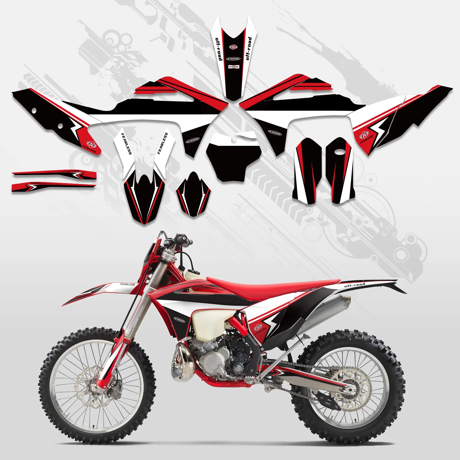 Motorcycle Full Graphics Decals Stickers Kit For GAS GAS MC Motocross 2021-2023 - Image 5