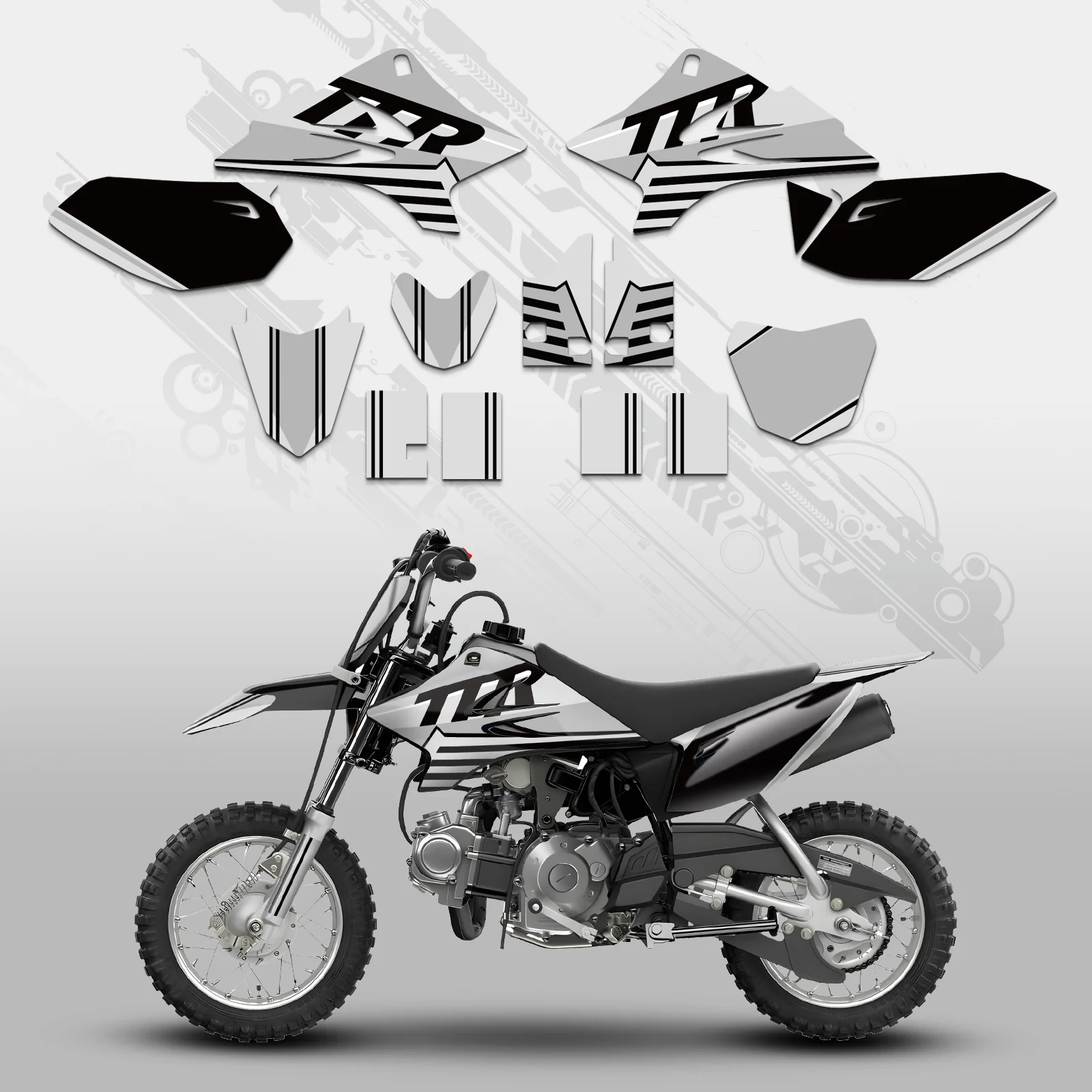 Motorcycle Full Graphics Decals Stickers Kit For YAMAHA TTR50 2006-2015