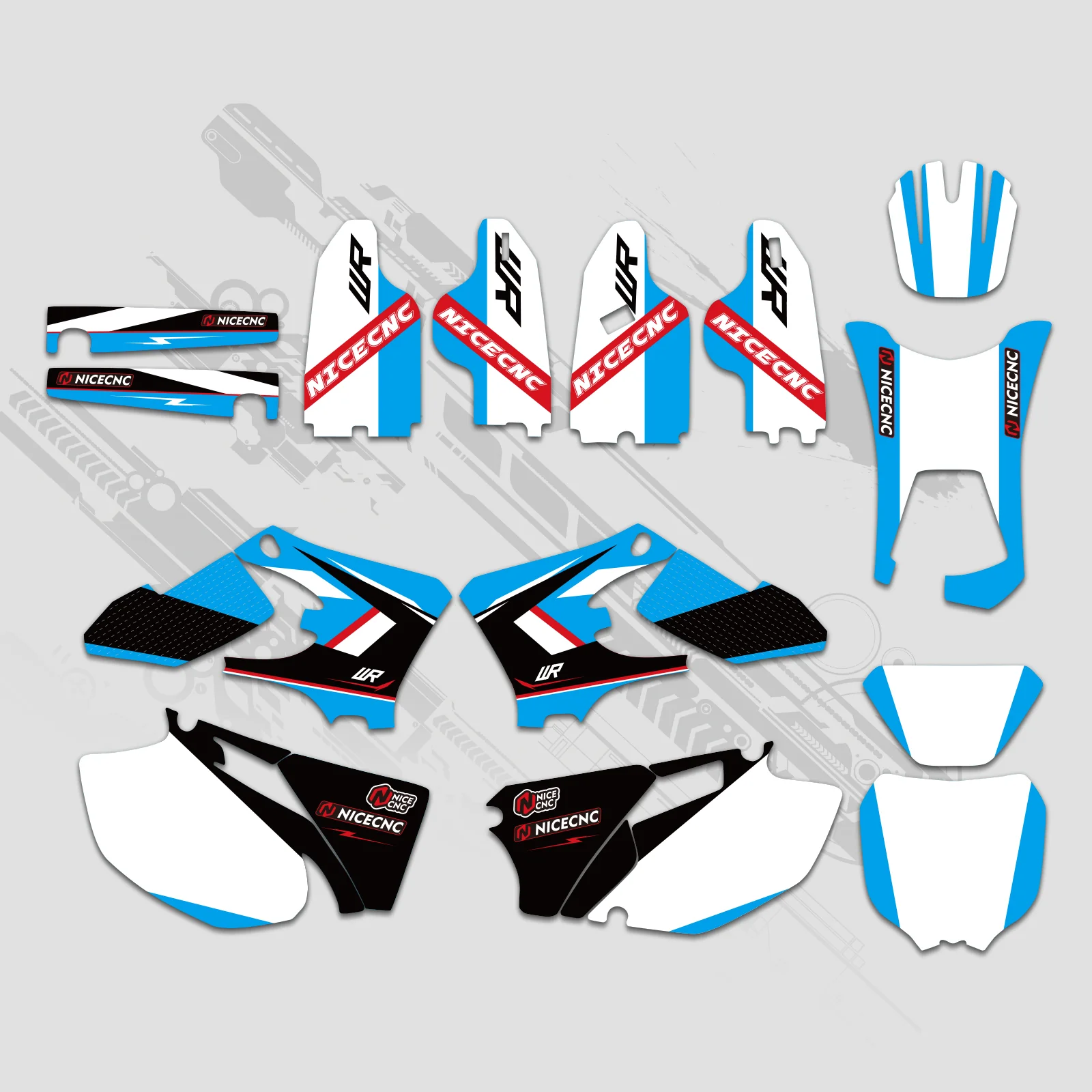 Motorcycle Full Graphics Decals Stickers Kit For YAMAHA WR250F WR450F 2005-2006 - Image 5
