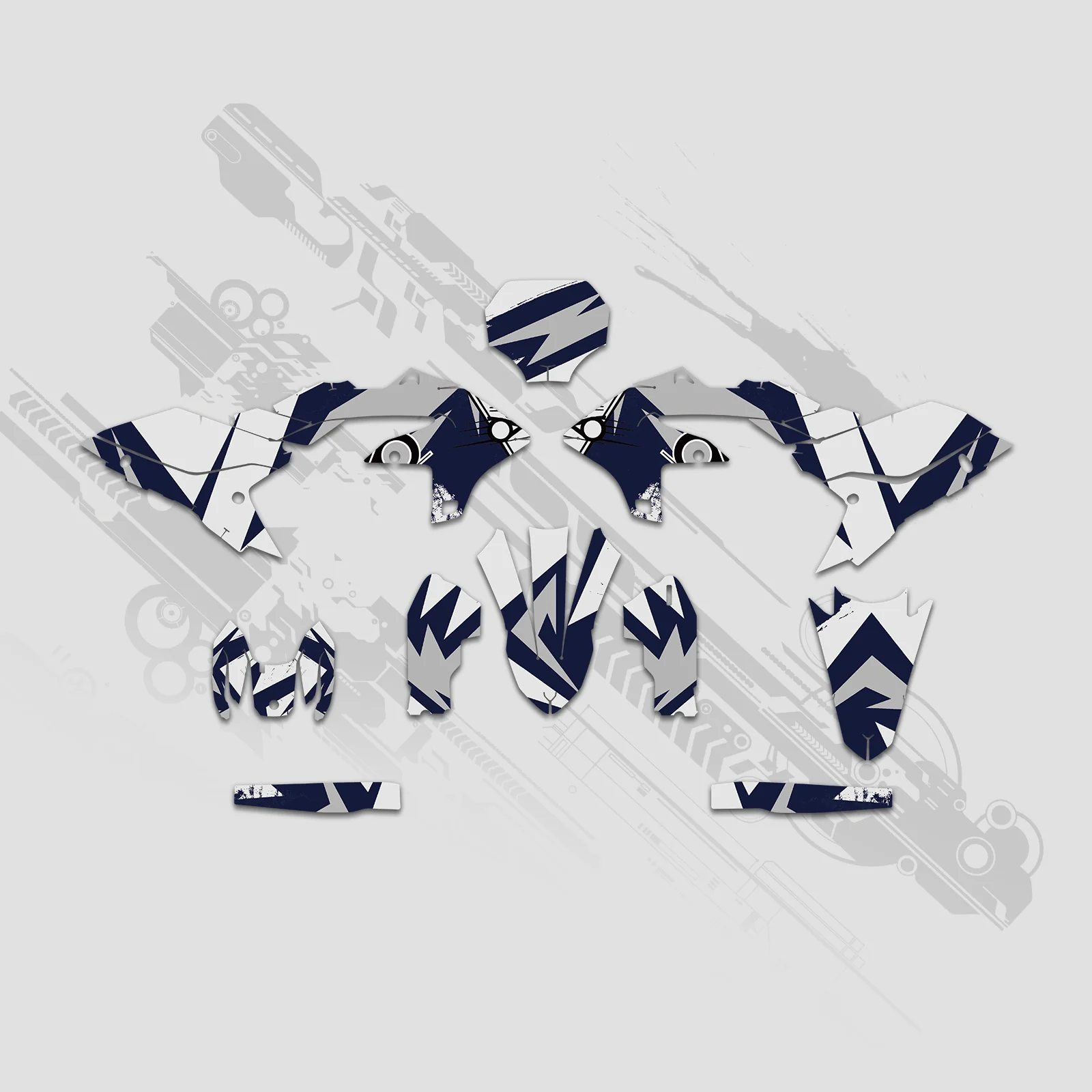 Motorcycle Full Graphics Decals Stickers Kit For Yamaha YZ250F YZ450F 2023-2024