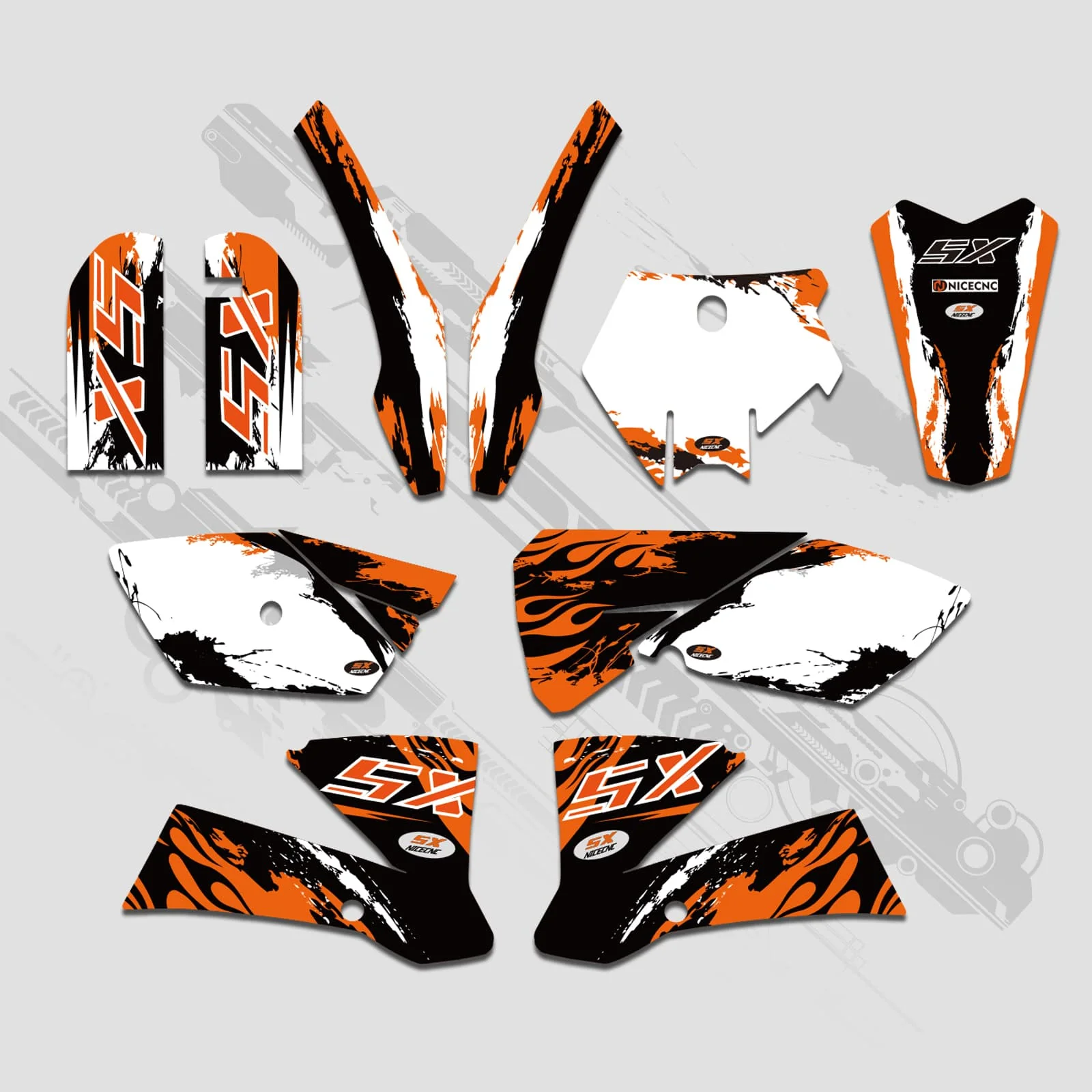 Motorcycle Full Graphics Decals Stickers Set For KTM SX 85-105 2003-2005 - Image 3