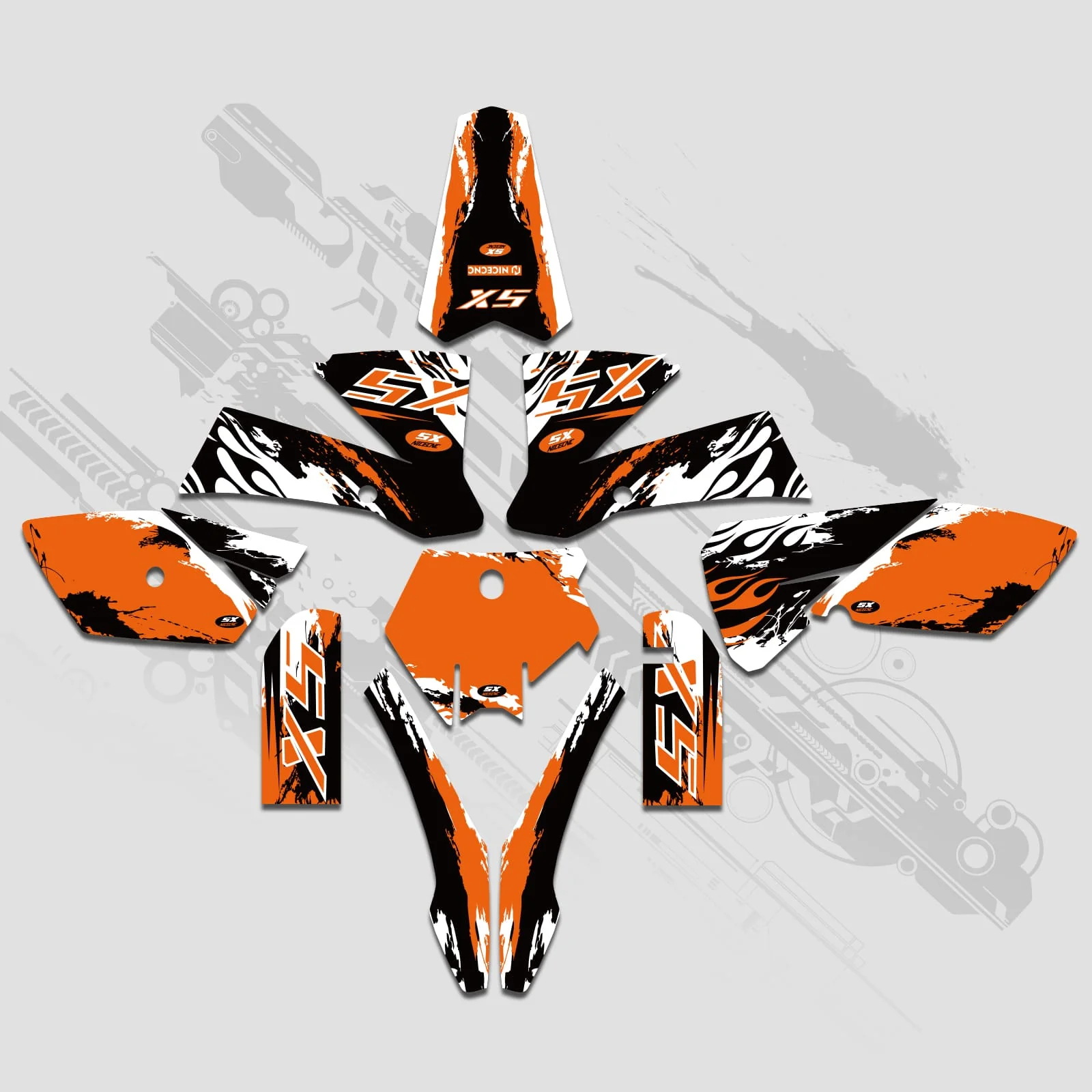 Motorcycle Full Graphics Decals Stickers Set For KTM SX 85-105 2003-2005 - Image 8