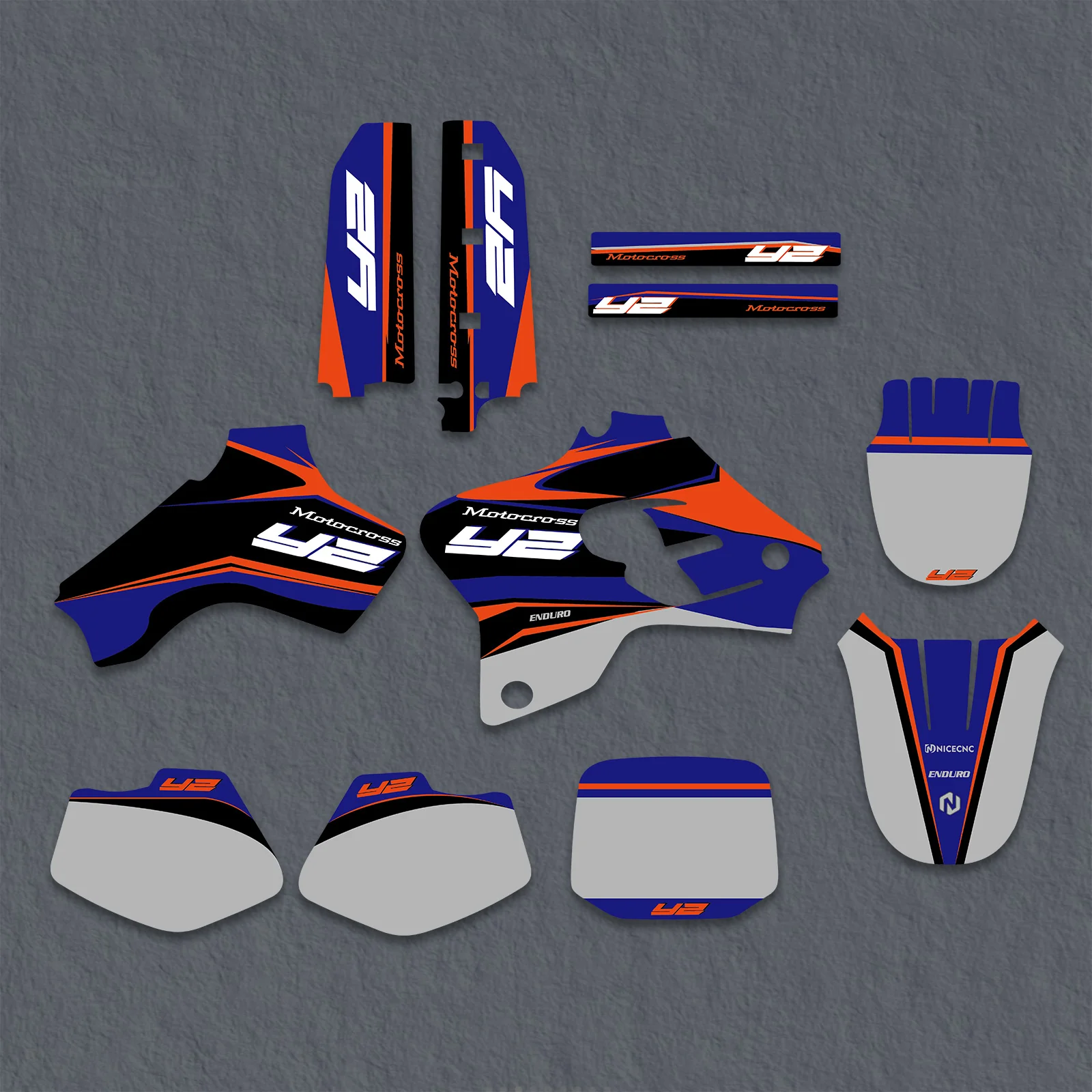 Motorcycle Full Graphics Decals Stickers Set For Yamaha YZ80 1993-2001 - Image 3