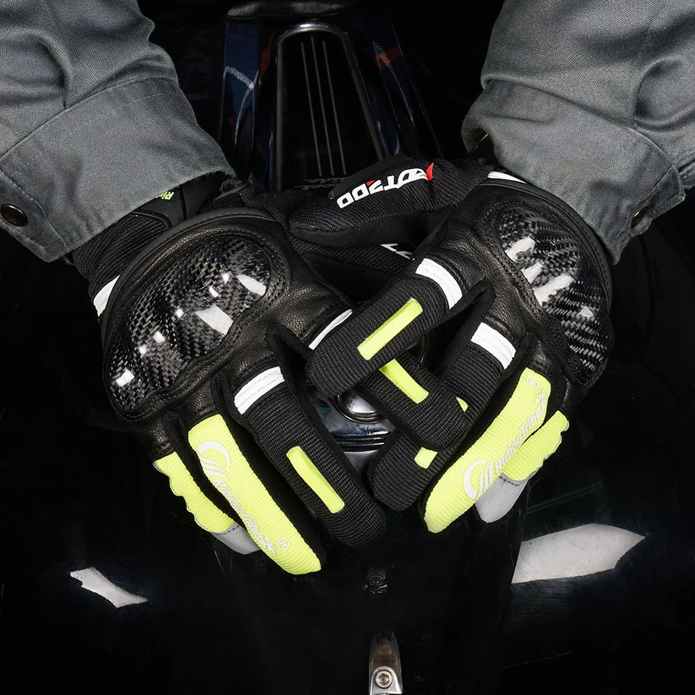 Motorcycle Riding Gloves Touch Screen Anti-slip Abrasion Resistant Micro Fibre For Spring Summer Autumn - Image 3