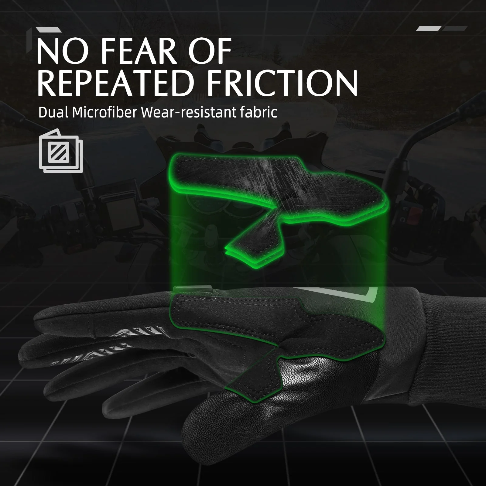 Arcfox Motorcycle Off-road Riding Gloves Non-slip Shock Absorption Warm Lining Fall Winter - Image 6